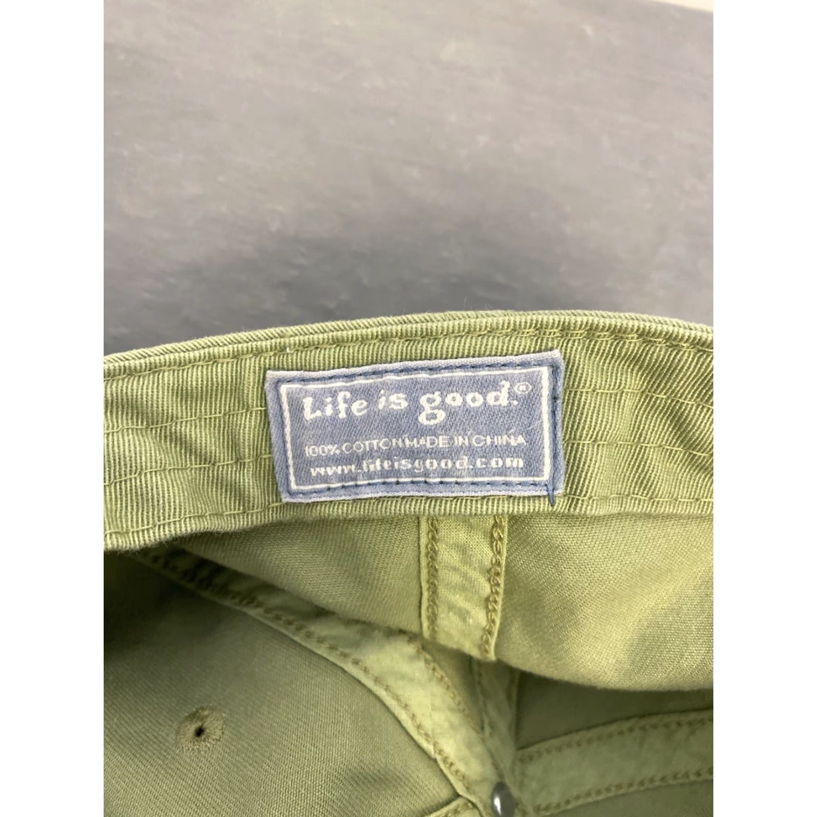 Life is Good Life is Good Light Green Dad Hat Adjustable Ball Cap Running Man Adult Size Size ONE SIZE - 6 Thumbnail