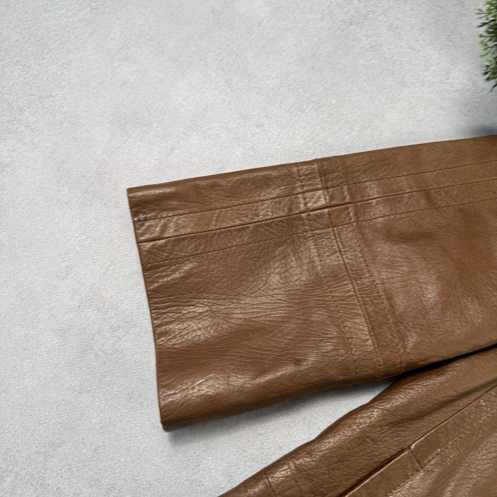 Weekend Max Mara Weekend Max Mara Women Leather Jacket Coat Size 12 Brown Size M / US 6-8 / IT 42-44 - 8 Thumbnail