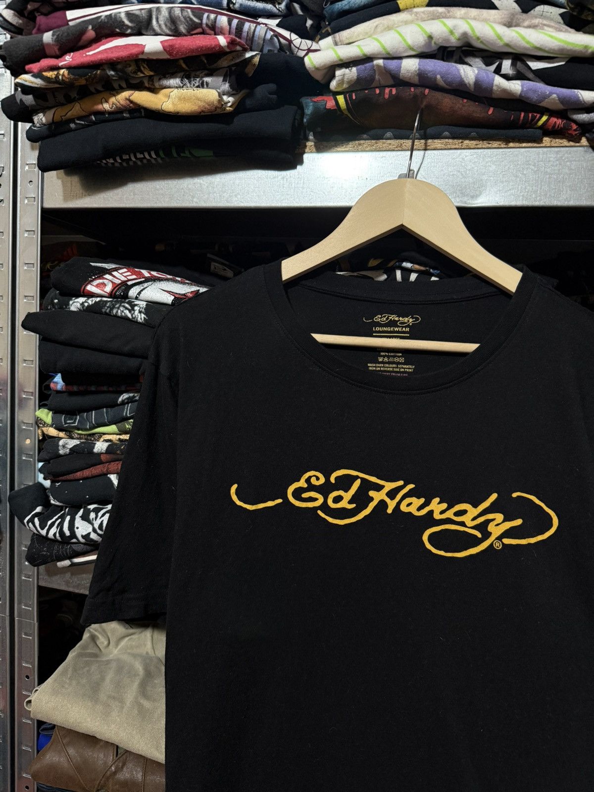 Ed Hardy Rare Ed Hardy Logo Word Loungewear T-Shirt Y2K Hype Size US XL / EU 56 / 4 - 3 Thumbnail