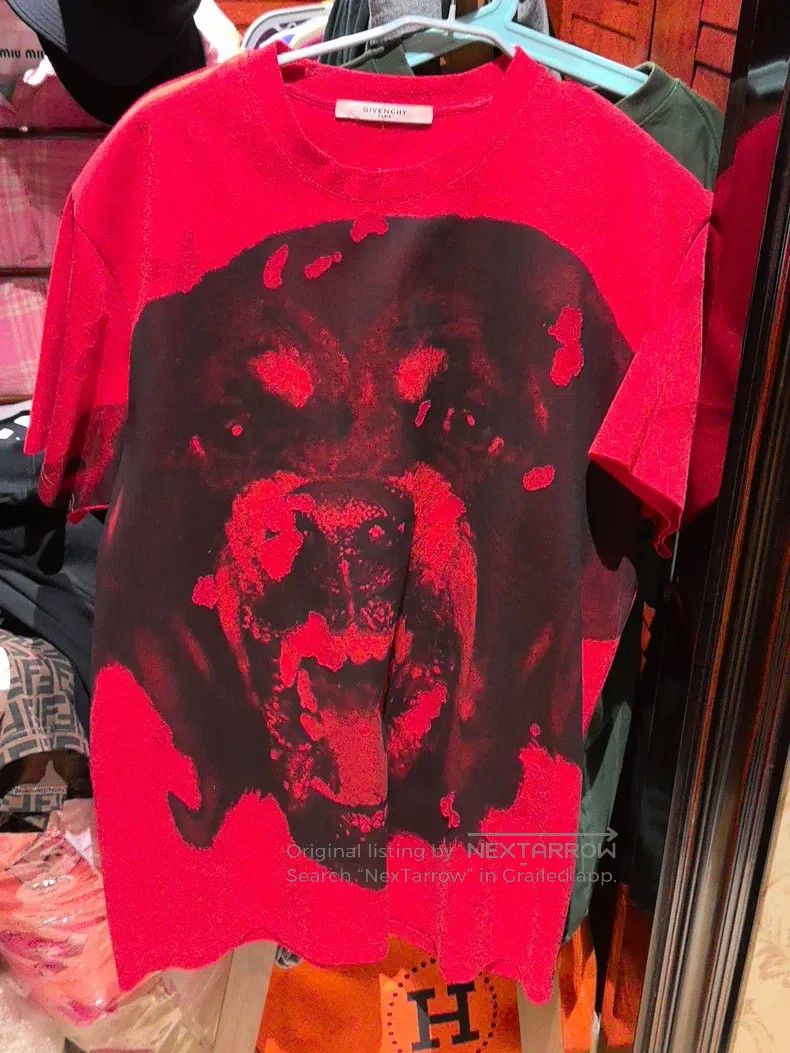 Givenchy Givenchy Dog Head Hole T-shirt Size US L / EU 52-54 / 3 - 1 Thumbnail