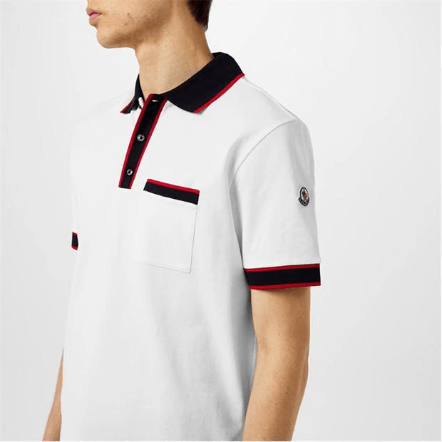 Moncler Striped Logo Polo Shirt Size US S / EU 44-46 / 1 - 3 Thumbnail