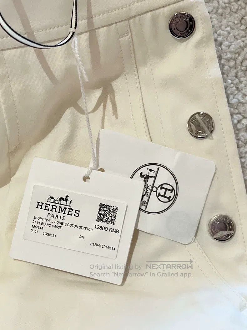 Hermes Hermes Oversized White Shorts Size 42" / US 20 - 5 Thumbnail