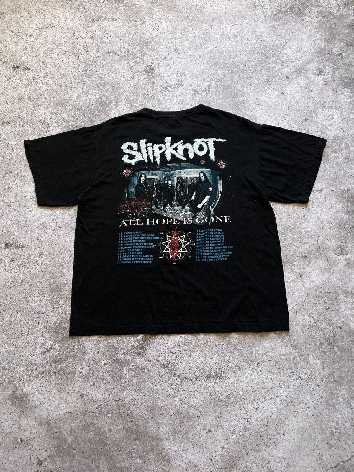 Band Tees × Slipknot × Vintage Vintage 2008 Slipknot All Hope Is Gone Tour Metal T-shirt Size US L / EU 52-54 / 3 - 8 Thumbnail