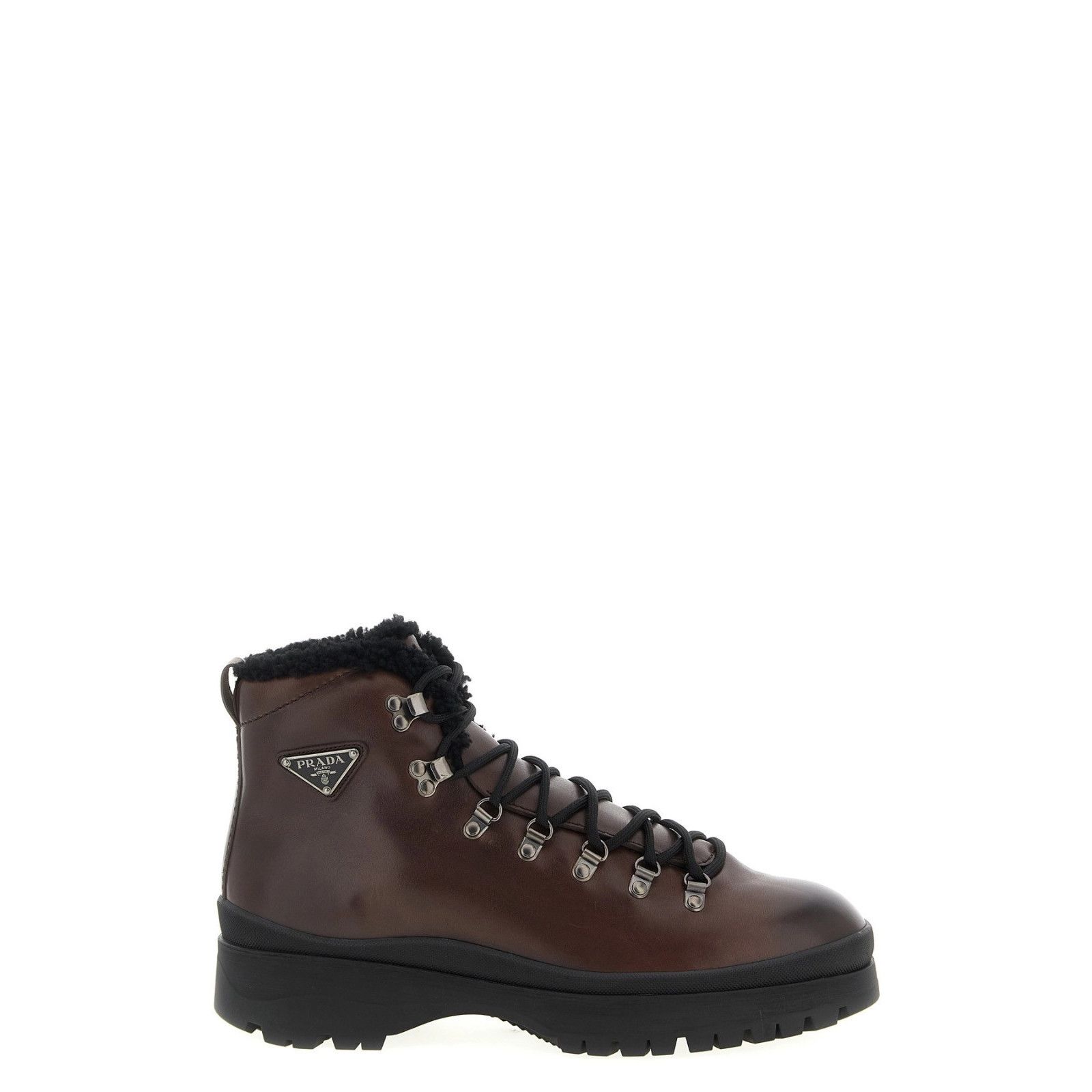 Prada PRADA Brixxen Brown Wool/Leather Boots New And Authentic (Me Size US 13 / EU 46 - 1 Thumbnail
