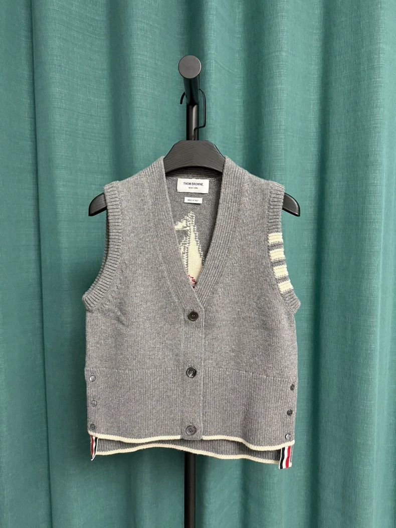 Thom Browne Size 38 Sailing knitted cardigan jacket 2503-N