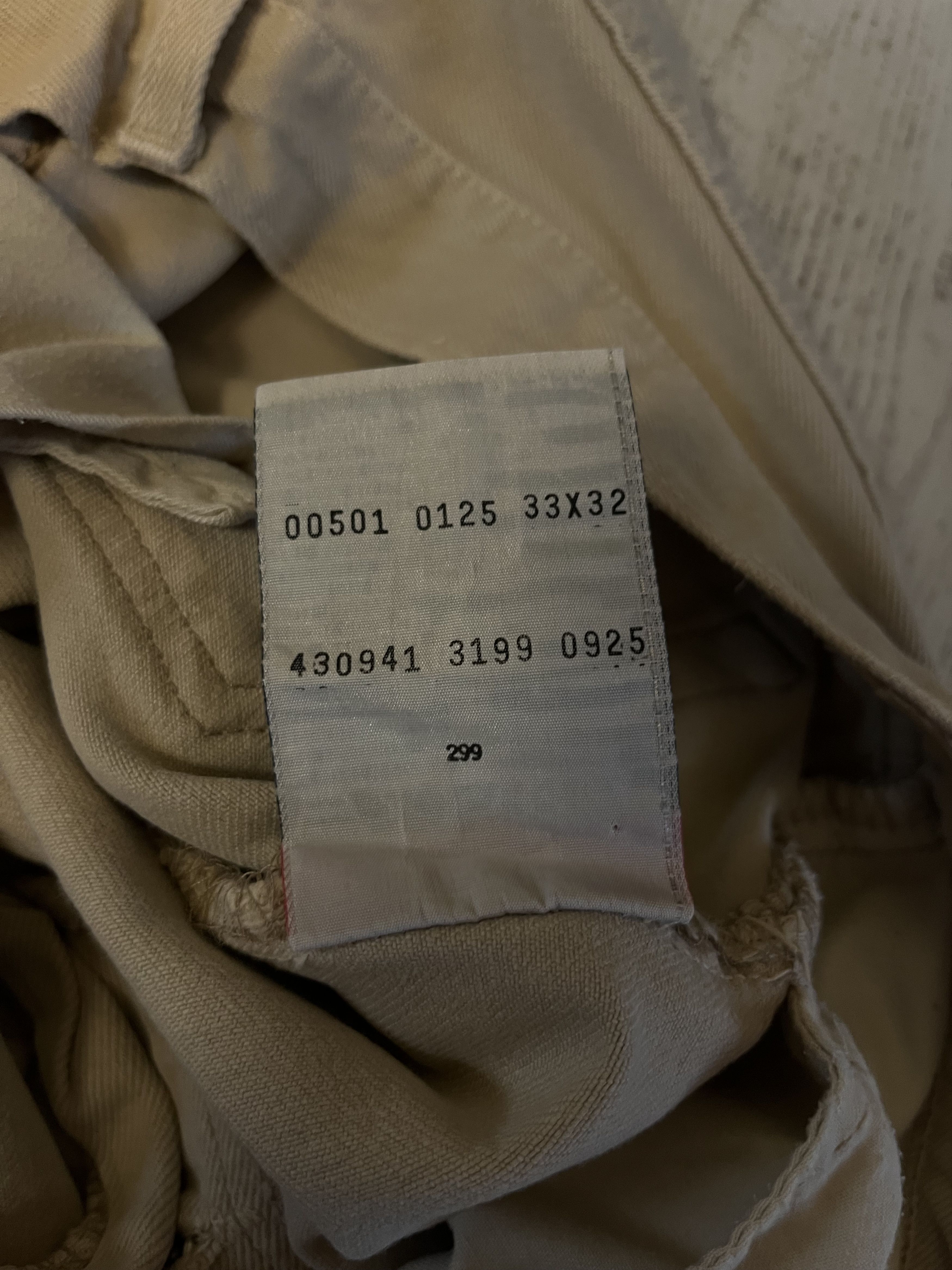 Levi's × Levi's Vintage Clothing × Vintage 1999 Vintage Levis 501 Beige W33 L32 Size US 33 - 6 Thumbnail