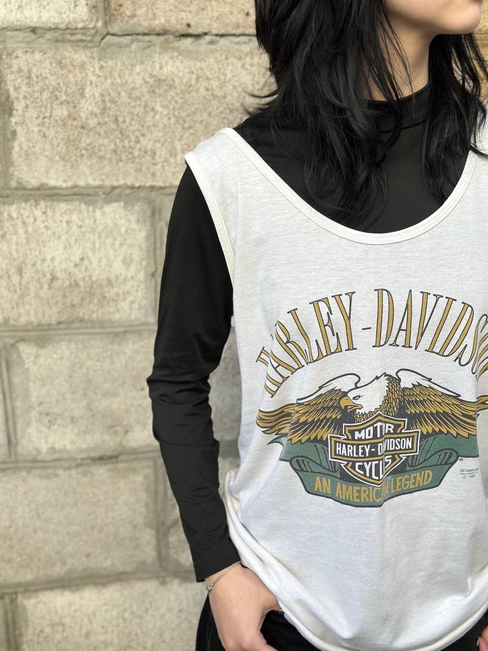 Harley Davidson VTG Harley Davidson 3D Emblem Tank Top Sleeves 1992 Y2K USA Size US M / EU 48-50 / 2 - 5 Thumbnail