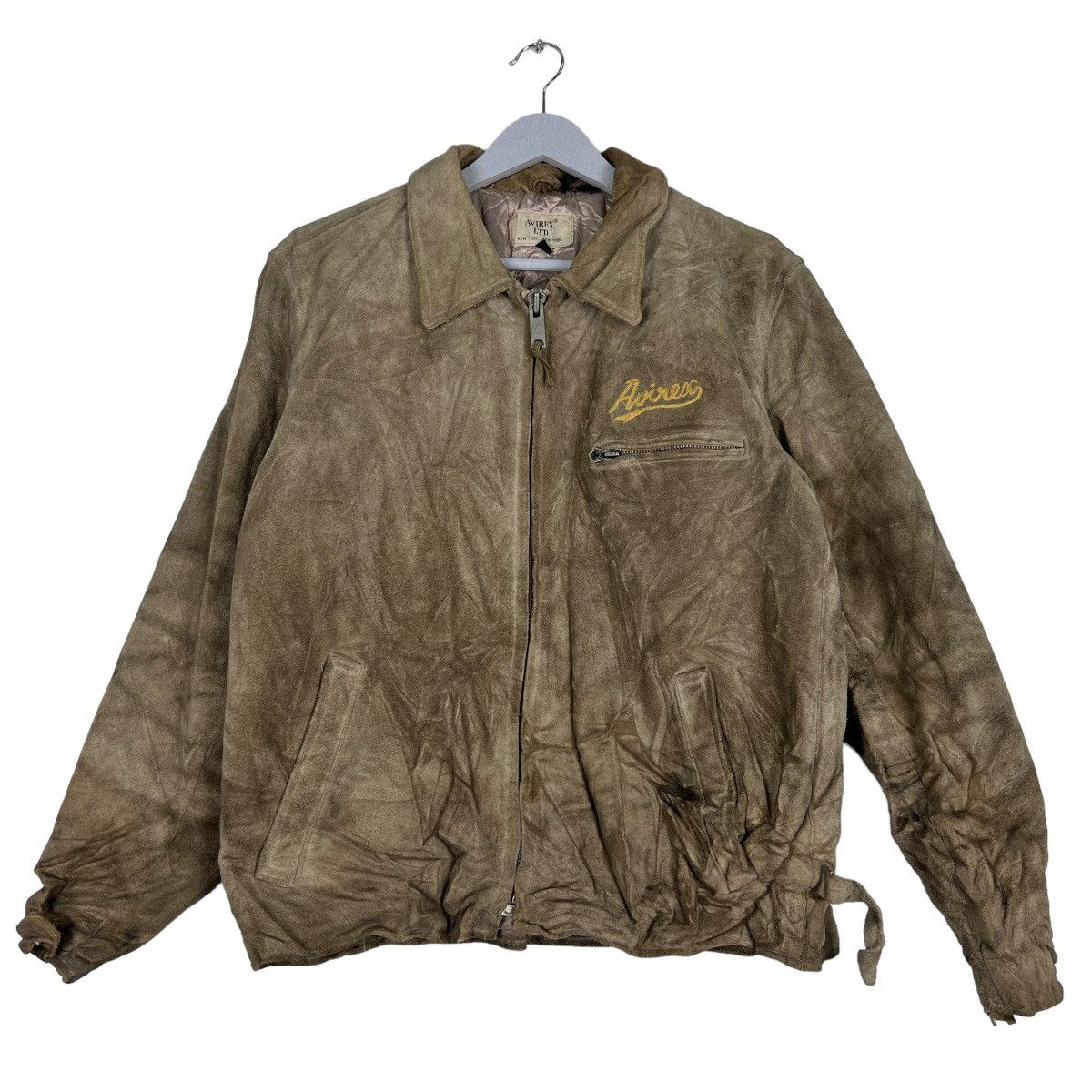 🔥 VINTAGE AVIREX LEATHER MOTO RIDER JACKET