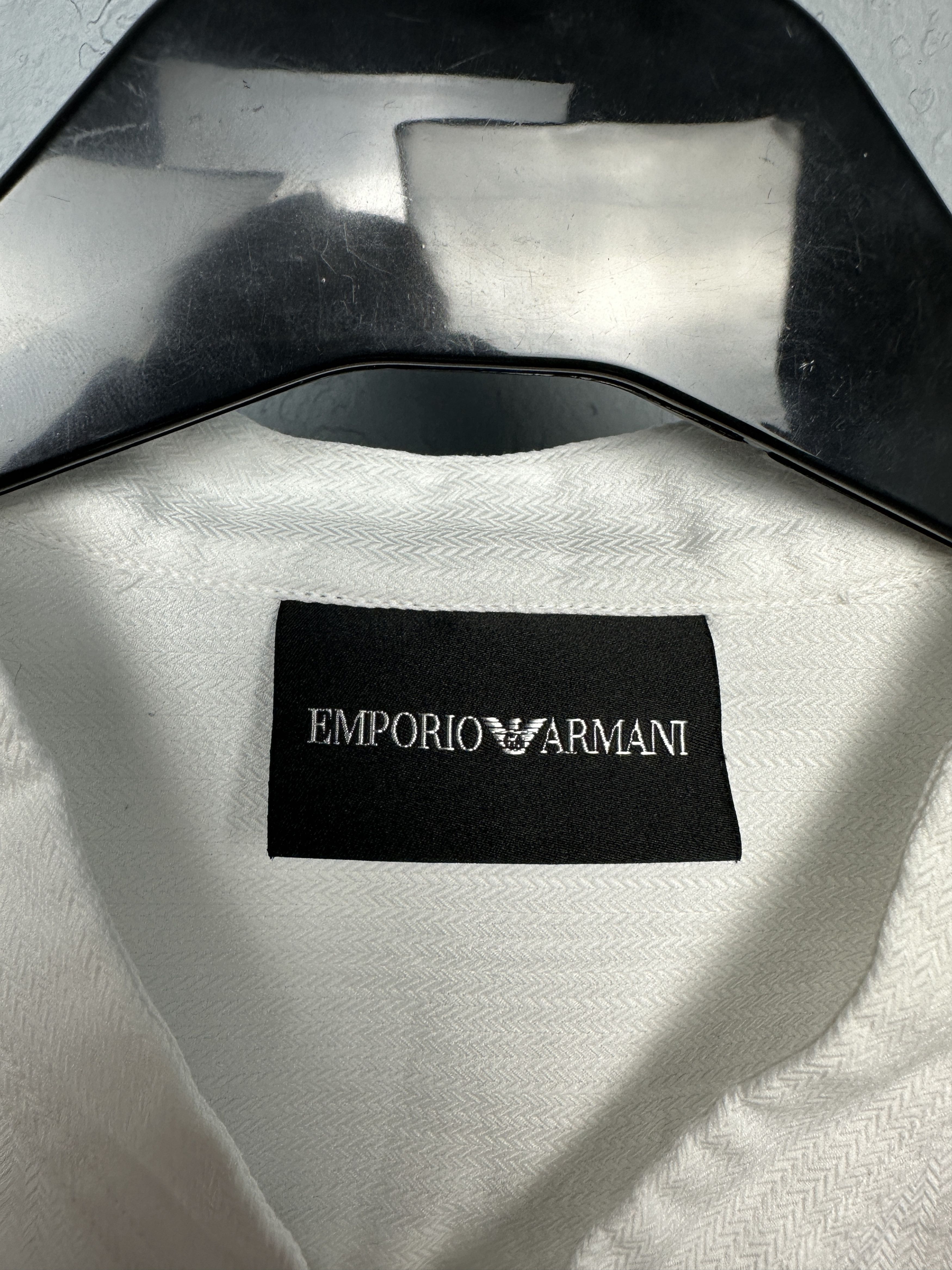 Emporio Armani Emporio Armani Mens Long Sleeve Collarless Shirt Size US L / EU 52-54 / 3 - 3 Thumbnail