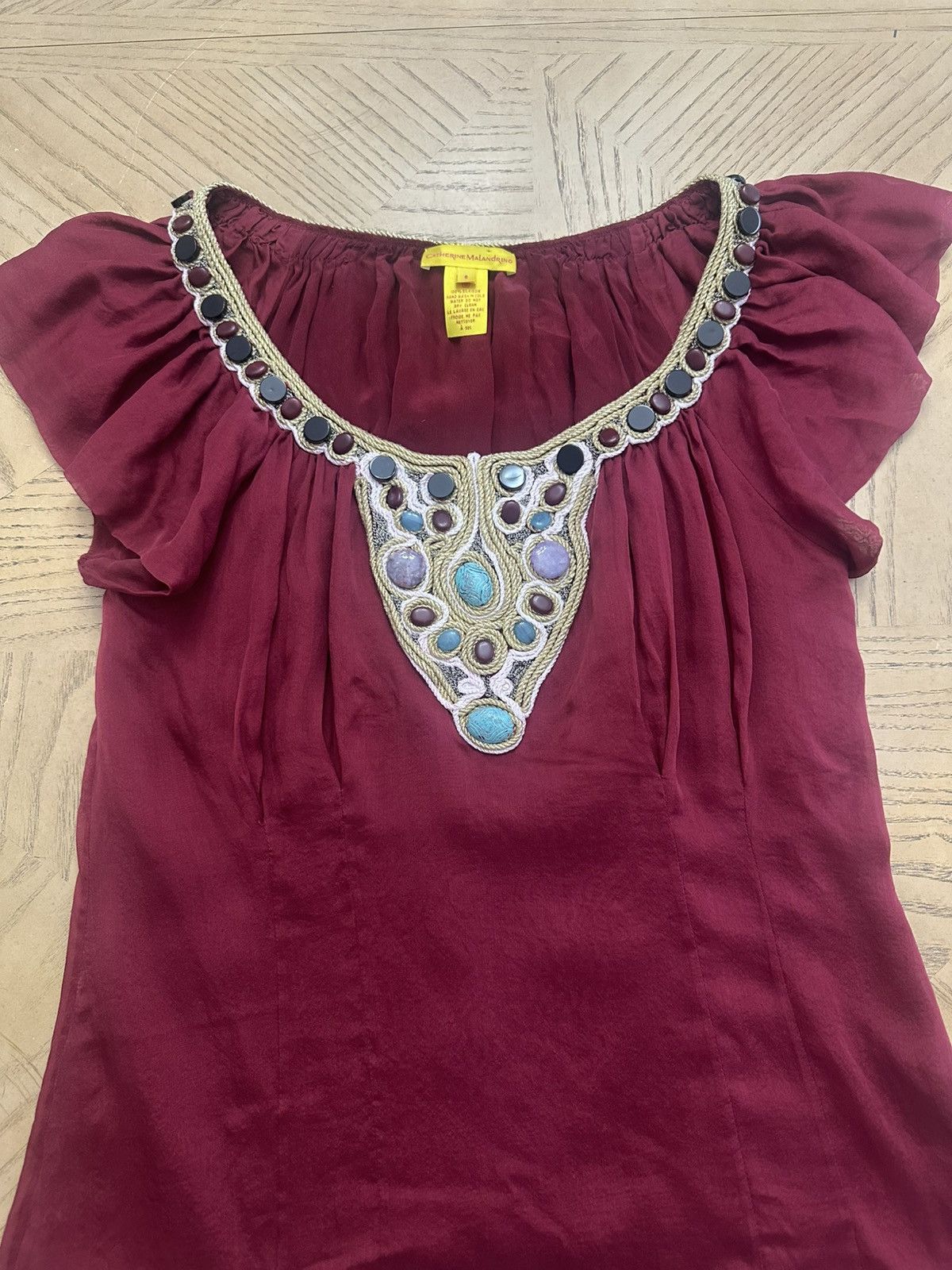 Other CATHERINE MALANDRINO Vintage heavily adorned silk top Size M / US 6-8 / IT 42-44 - 3 Thumbnail
