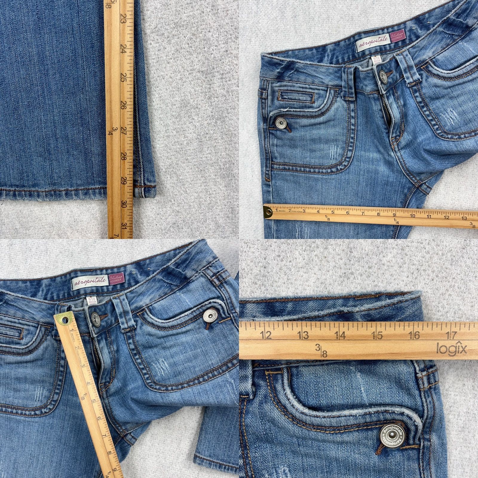 Vintage Vintage Aeropostale Jeans Women 9/10 Bootcut Low Rise Flap Pocket Med Wash 5-Pocket Denim Blue 90s Mens Girls Womens 32in Waist Regular Fit Size 10 XS Size 32" / US 10 / IT 46 - 8 Thumbnail