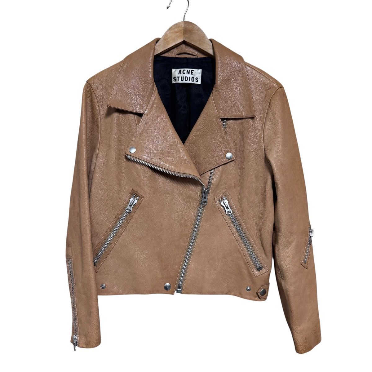 Acne Studios Acne Studios Leather Biker Jacket Goatskin Size XS / US 0-2 / IT 36-38 - 1 Thumbnail