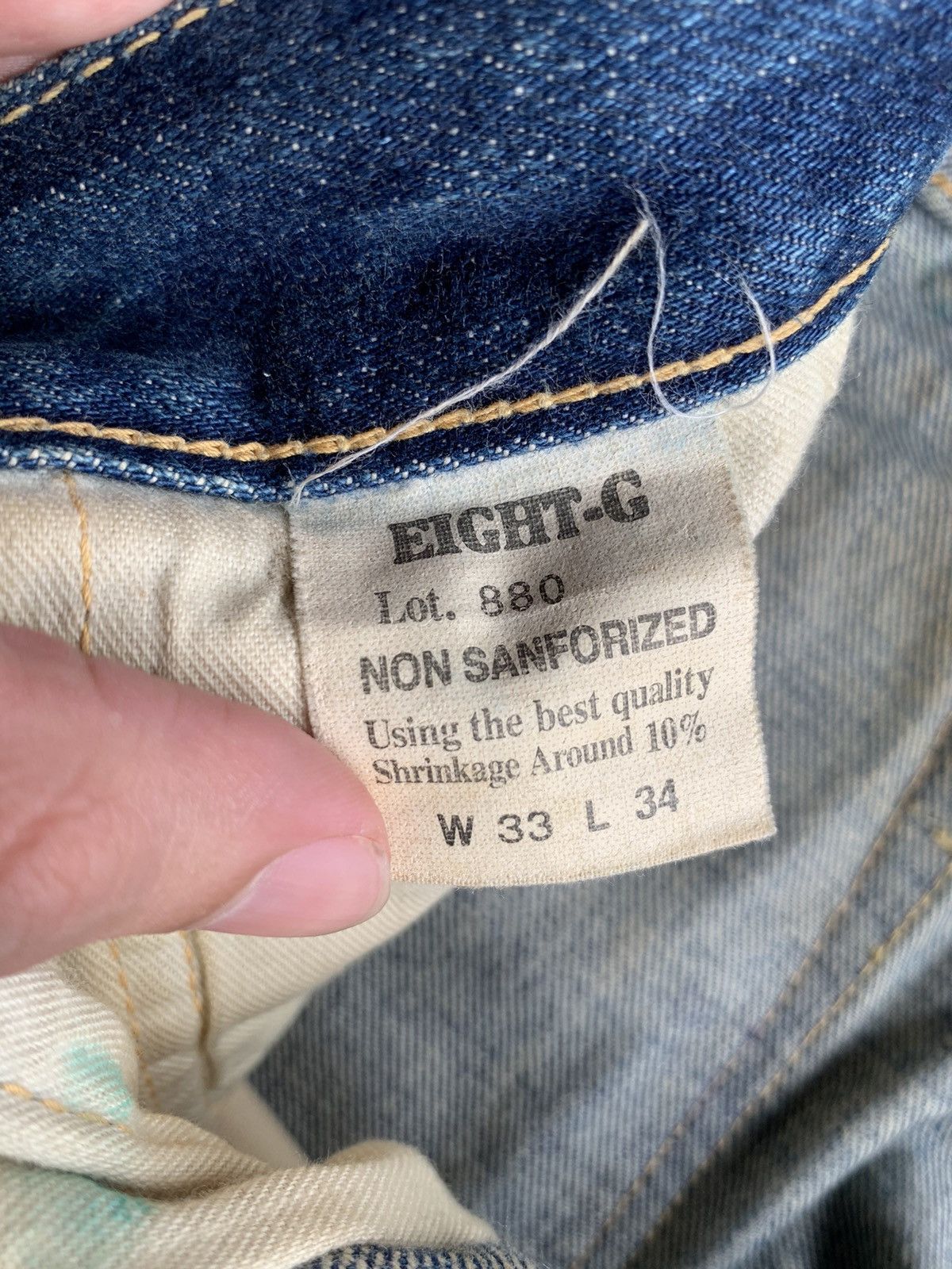Kapital Vintage Eight-G Japanese Mudwash Selvedge Distressed Denim Size US 32 / EU 48 - 23 Thumbnail