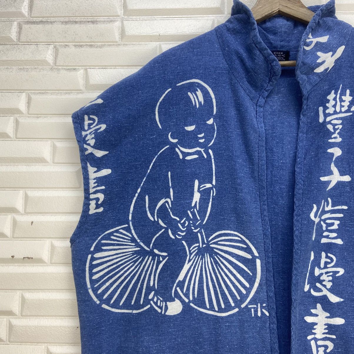 Japanese Brand Vintage Japanese Traditional Indigo Sleeveless Buttonless Size US L / EU 52-54 / 3 - 3 Thumbnail