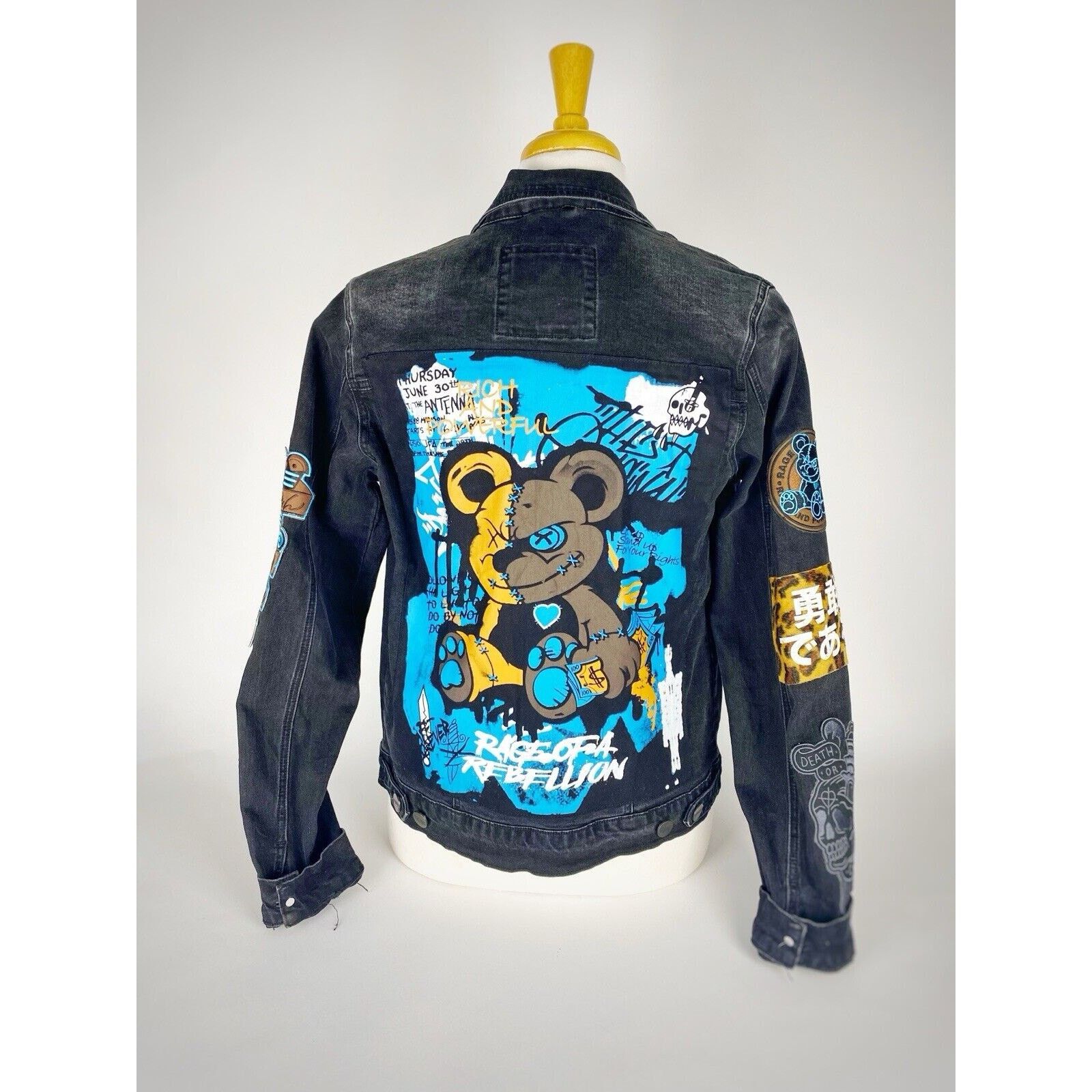 Other Majestik Distressed Rage of Rebellion Black Denim Jacket S Size US S / EU 44-46 / 1 - 1 Thumbnail