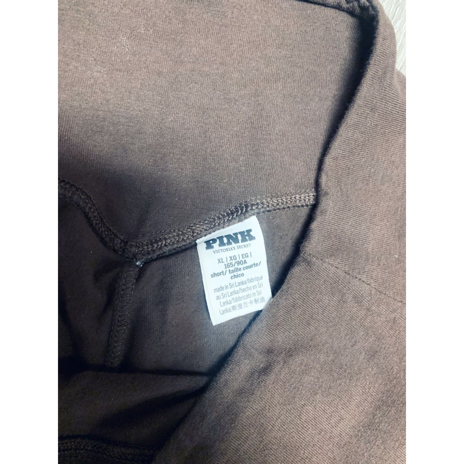 Victoria's Secret VINTAGE Victoria's Secret Pink Legging XL Brown High Waist Full Size 40" / US 18 - 2 Thumbnail