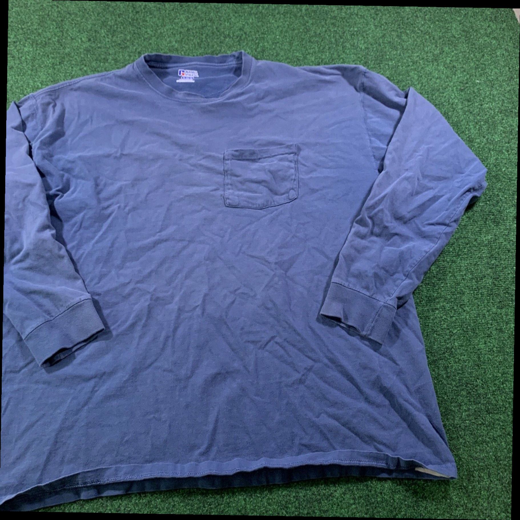 Russell Athletic Russell Athletic Blue longsleeve T shirt Size XL Crew Neck Pocket Size US XL / EU 56 / 4 - 3 Thumbnail