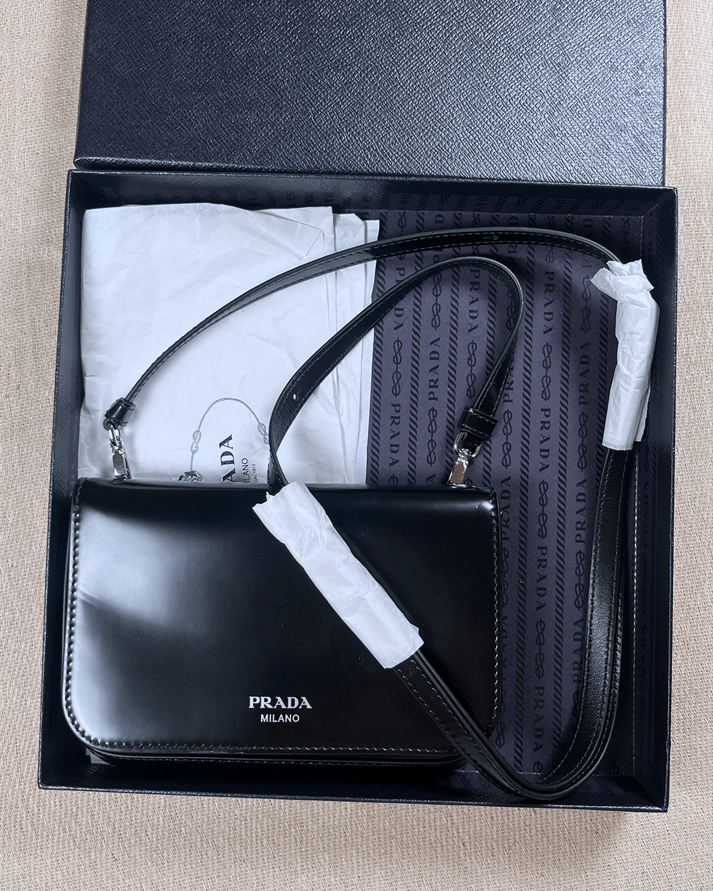 Prada Prada mens Brushed leather Spazzolato mini bag Size ONE SIZE - 3 Thumbnail
