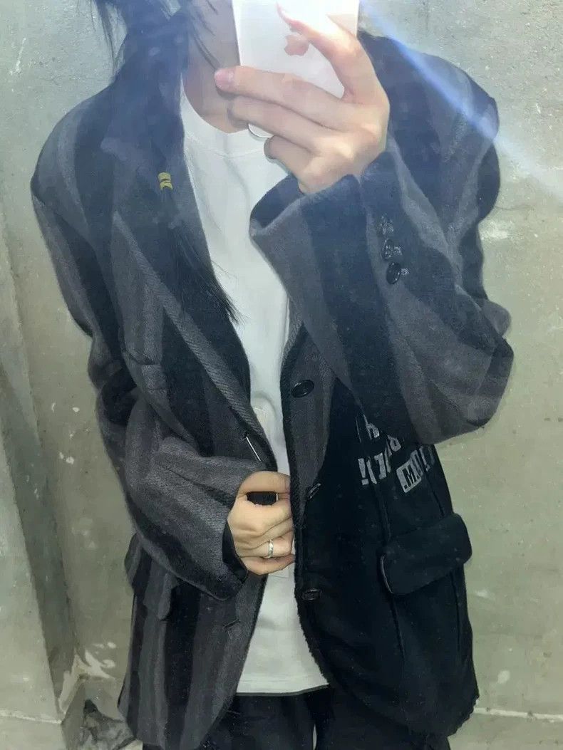 Undercover UNDERCOVER 03aw paper dollman striped patchwork jacket 2505 Size US L / EU 52-54 / 3 - 6 Thumbnail