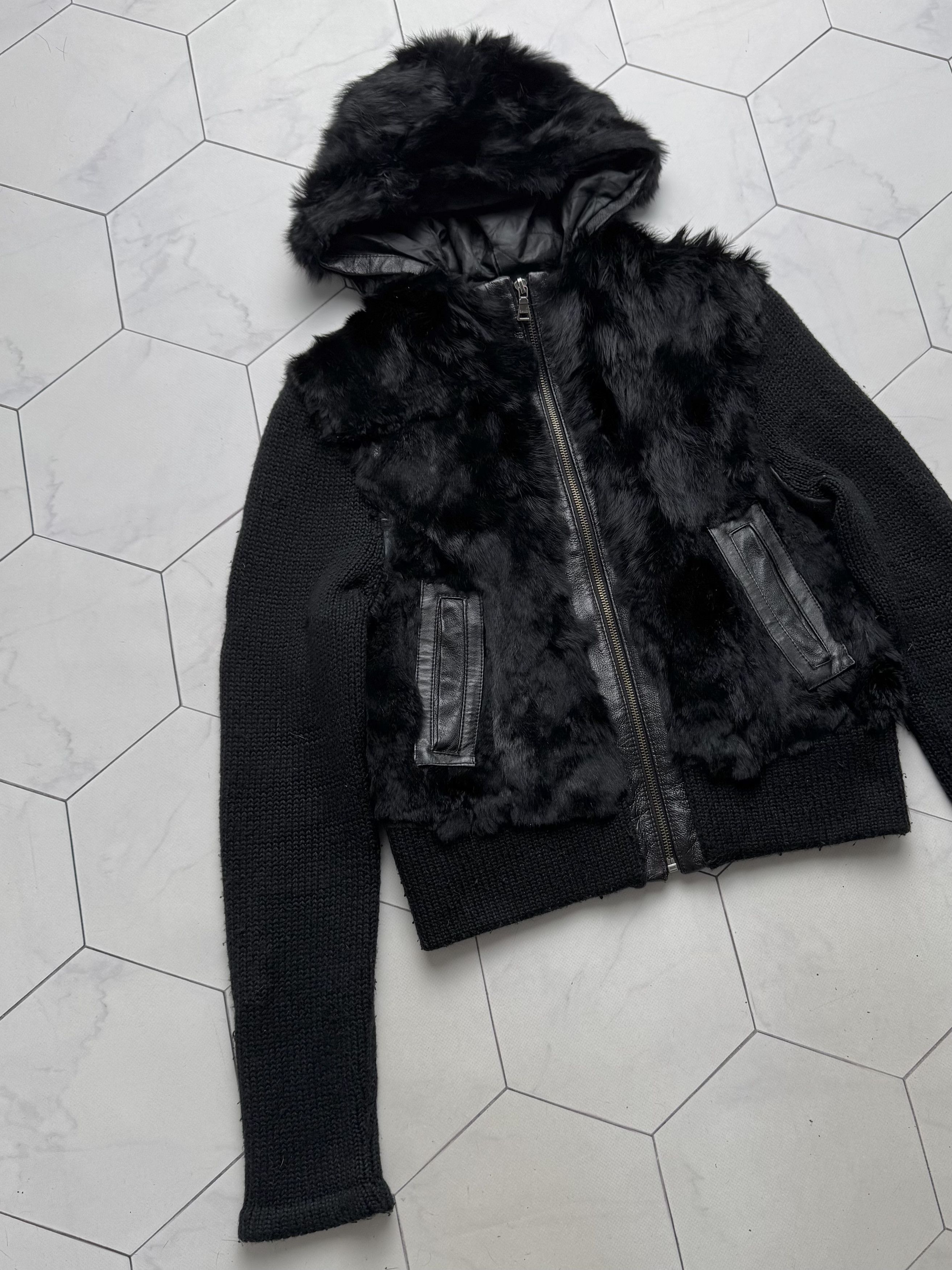 Japanese Brand Vintage Real Fur Hybrid Cropped Jacket D15E2 Size S / US 4 / IT 40 - 2 Thumbnail