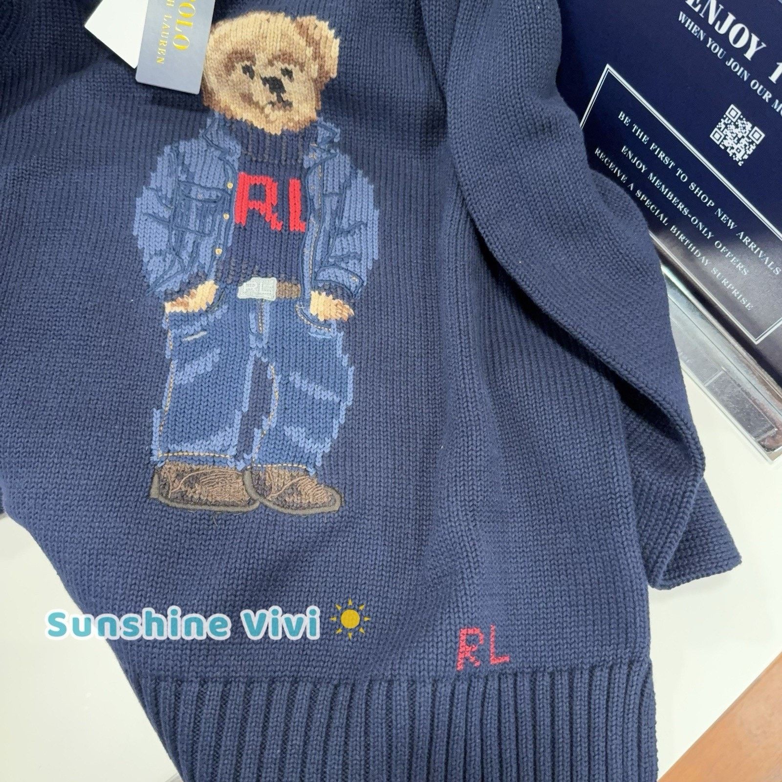 Ralph Lauren Purple Label NWT Ralph Lauren Women Bear Suit Crewneck Sweatshirt Navy S Size US S / EU 44-46 / 1 - 4 Thumbnail