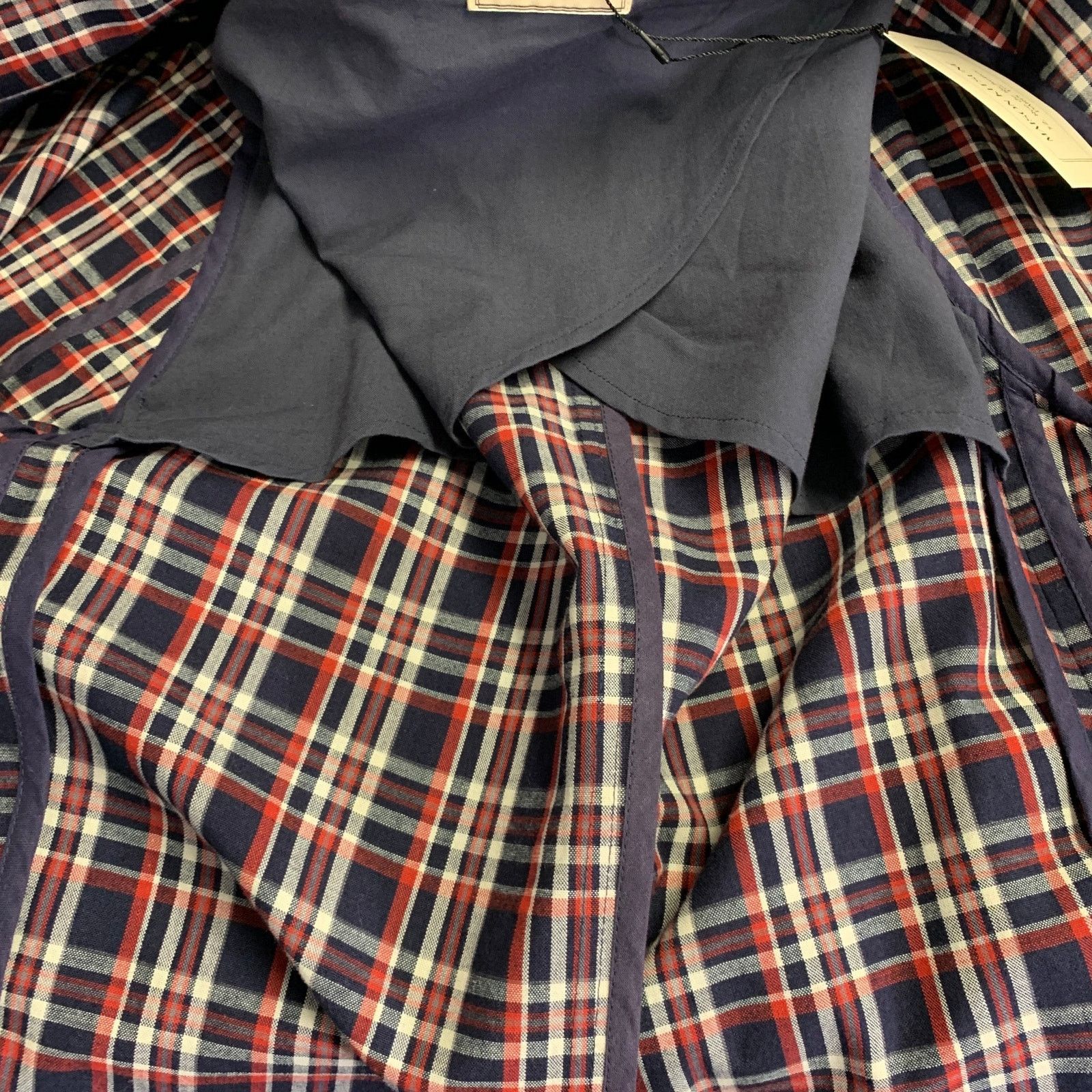 Maison Kitsune Size 36 Navy Red White Plaid Cotton Sport Coat Size 36R - 10 Thumbnail
