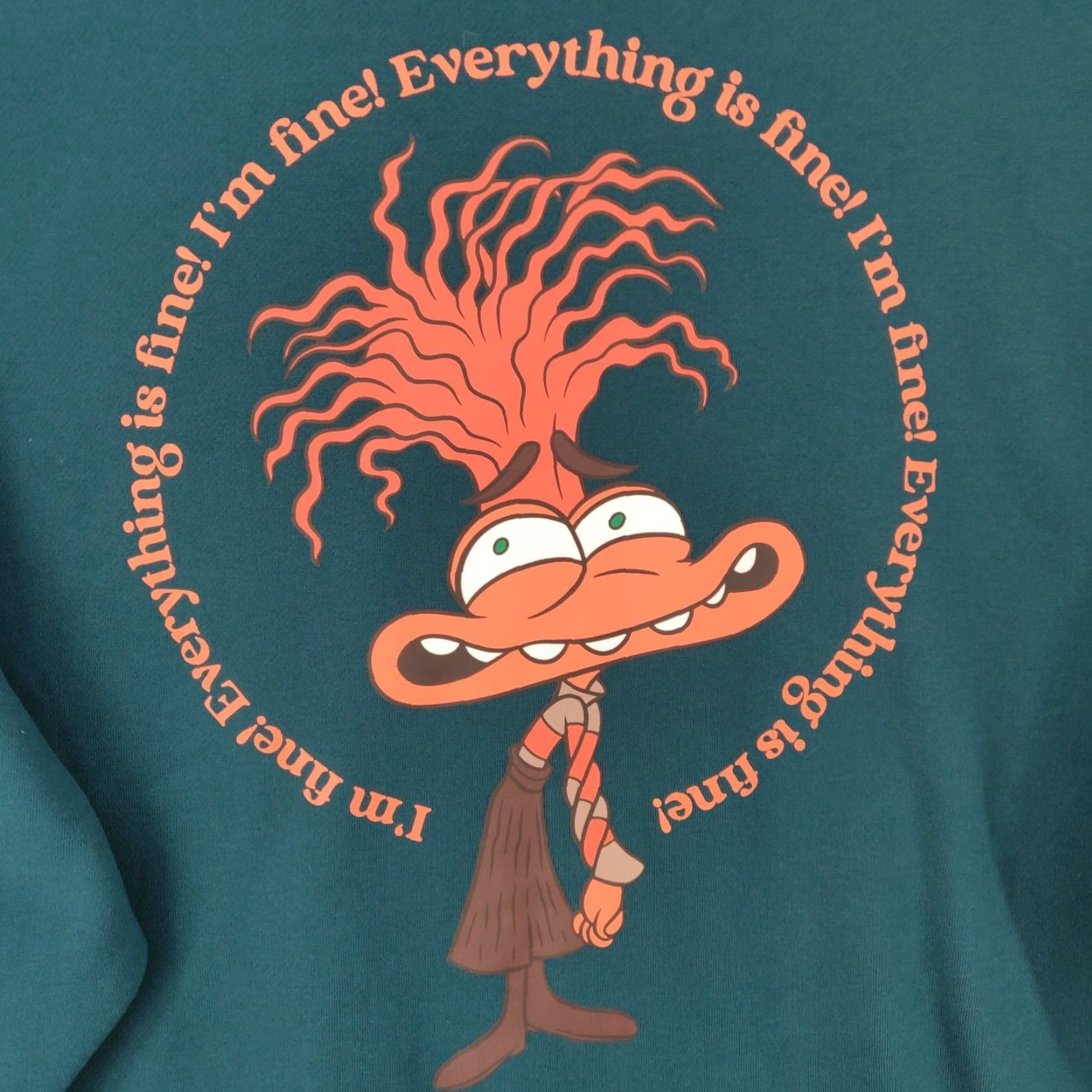 Vintage Pixar x Cakeworthy Inside Out 2 Anxiety Pullover Sweatshirt Adults 3XL Green Size XXL / US 16-18 / IT 52-54 - 3 Thumbnail