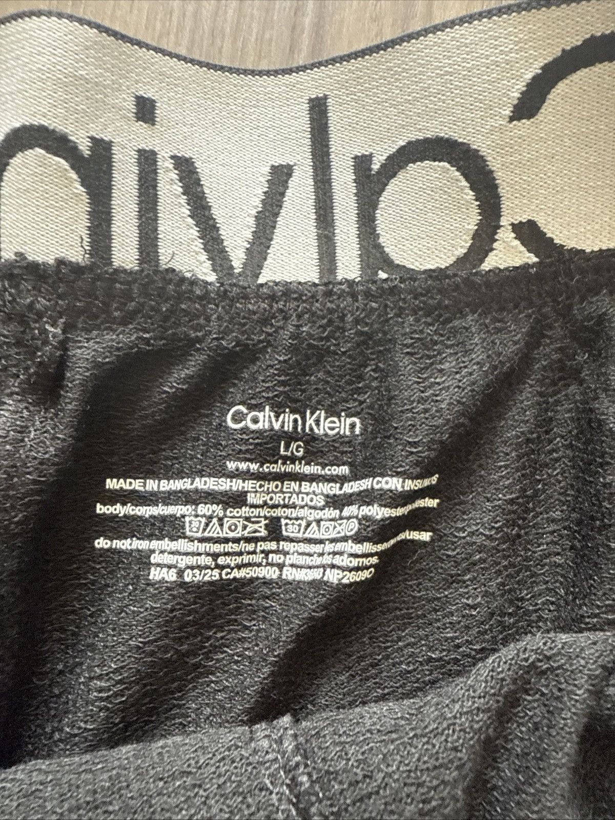 Calvin Klein Calvin Klein Sleep Pants Black Logo Waistband Men’s Size L Size US 34 / EU 50 - 3 Thumbnail