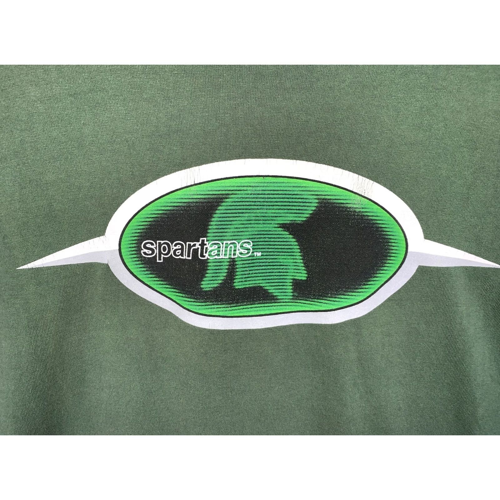 Vintage VINTAGE Michigan State Spartans T-Shirt Unisex Adults L Green 90s Graphic Sof Tee Size US L / EU 52-54 / 3 - 2 Thumbnail
