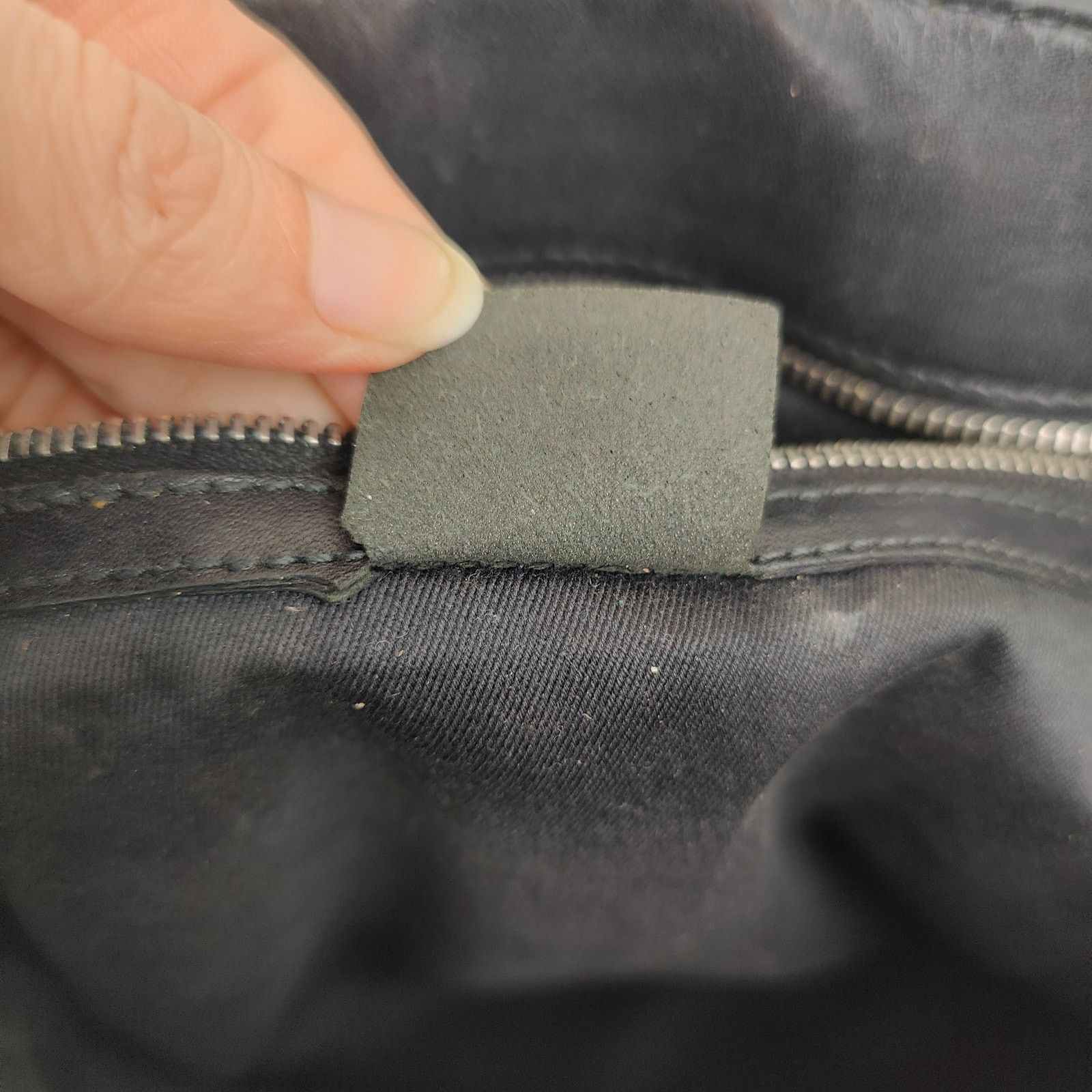 Gucci Gucci Black Monogram Shoulder Bag Black Canvas Leather Size ONE SIZE - 10 Thumbnail