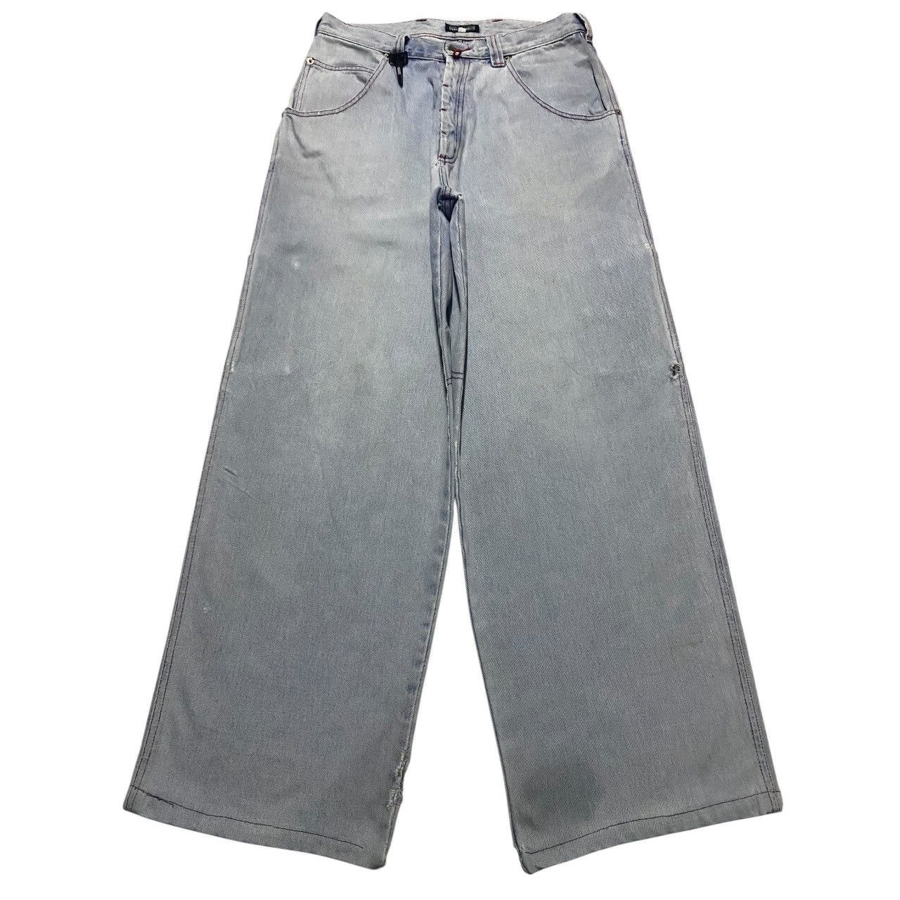 JNCO Vintge Japanese Amore Puro Faded Wash Carpenter Baggy Jeans Size US 30 / EU 46 - 2 Thumbnail
