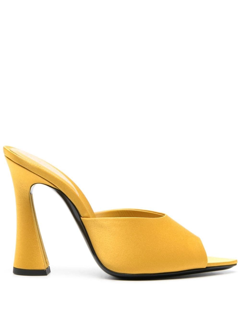 Saint Laurent Paris os11x0126 105mm Satin Mules in Mustard Yellow Size US 8.5 / IT 38.5 - 1 Thumbnail