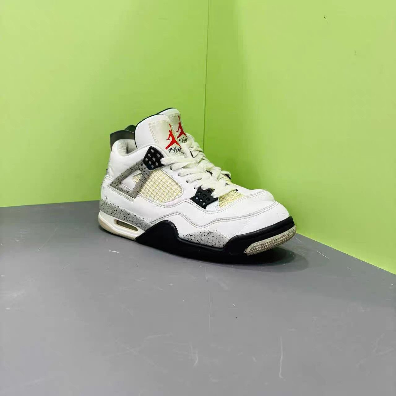 Jordan Brand Air Jordan 4 Retro White Cement Basketball Shoes K15 Size US 7.5 / EU 40-41 - 1 Thumbnail