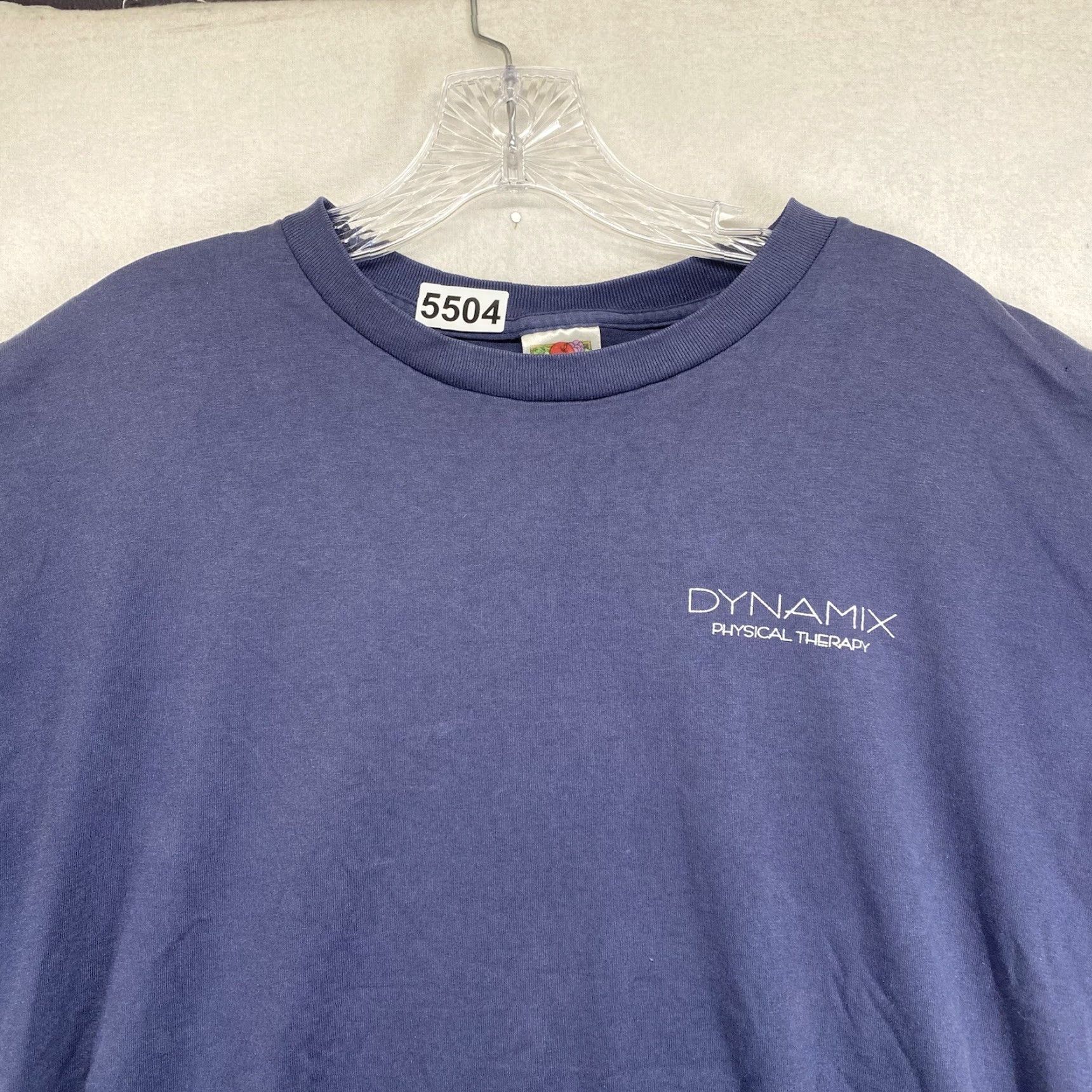 Fruit Of The Loom VINTAGE Fruit of the Loom T-Shirt Men Large Blue 90s PT Bodies Of Motion DYNAMIX Graphic Print USA Health Slim Fit Crew Neck Short Sleeve Size US L / EU 52-54 / 3 - 5 Thumbnail