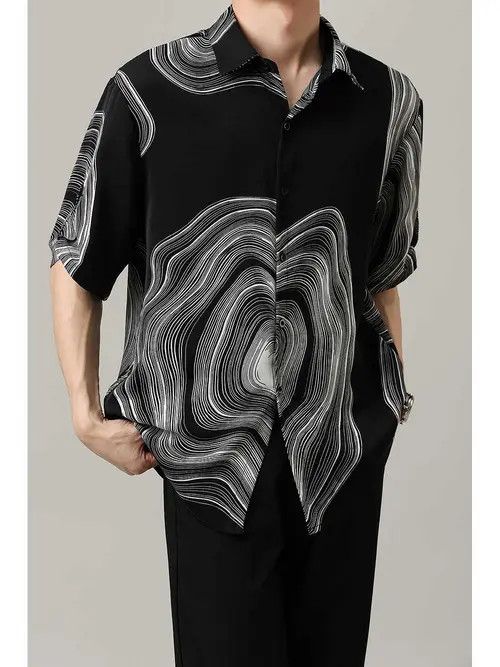VIBE Abstract Print Short Sleeve Shirt Size US M / EU 48-50 / 2 - 4 Thumbnail