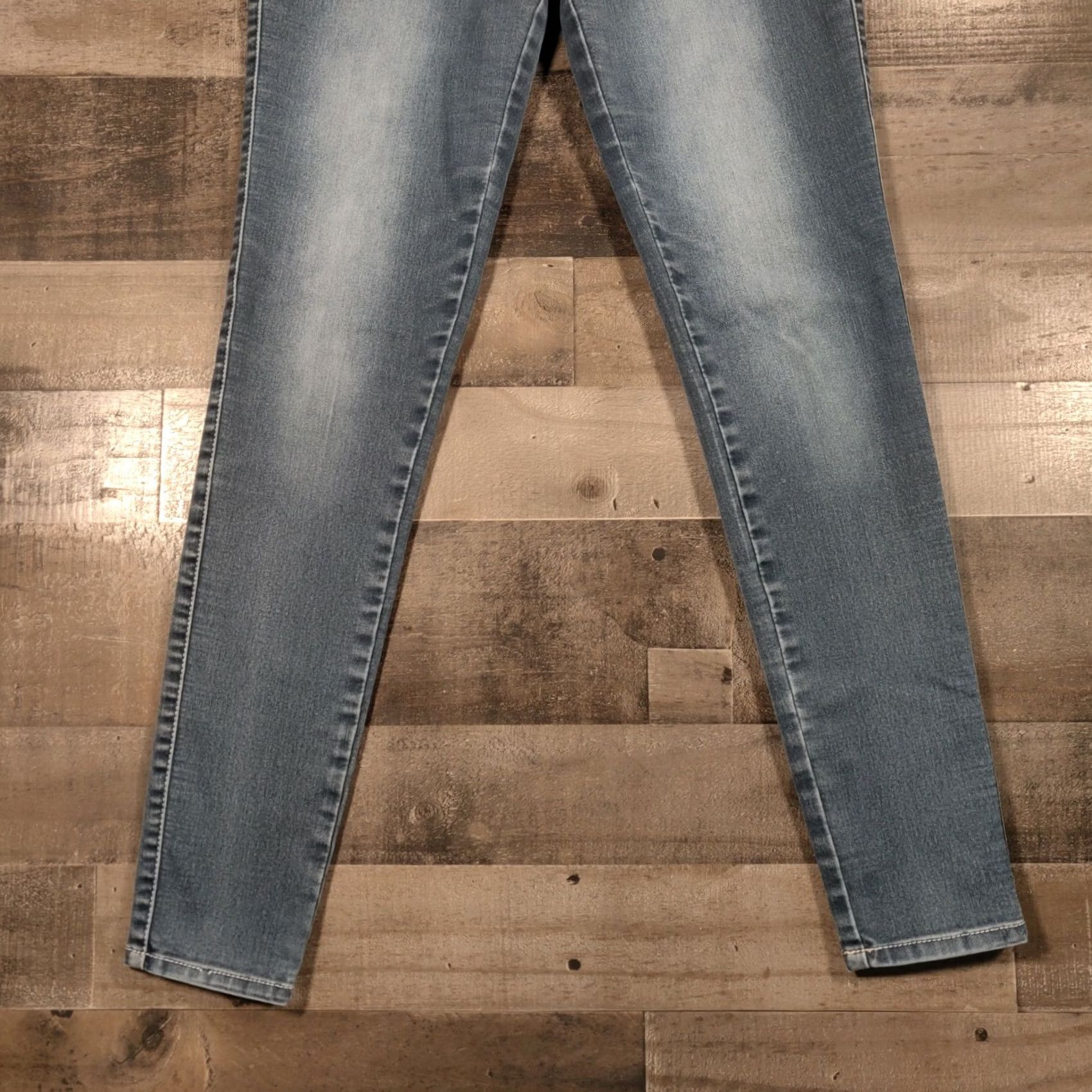 Express Express Jeans Women Mid Rise Skinny Pockets Zip Closure Stone Wash Blue Denim 2 Size 26" / US 2 / IT 38 - 6 Thumbnail