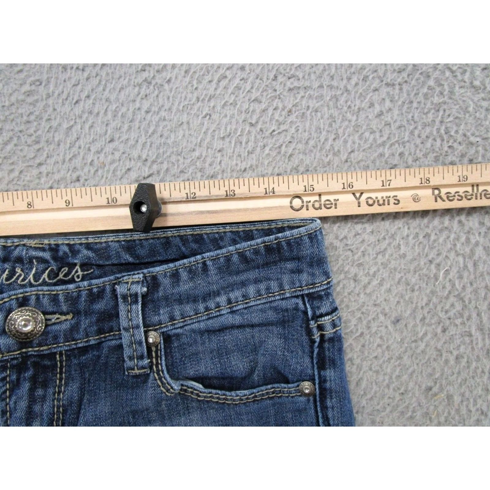 Vintage Maurices Women's Jeans Blue Stretch Denim Cotton Blend Size 6 Straight Pants Mens Womens Size 28" / US 6 / IT 42 - 4 Thumbnail