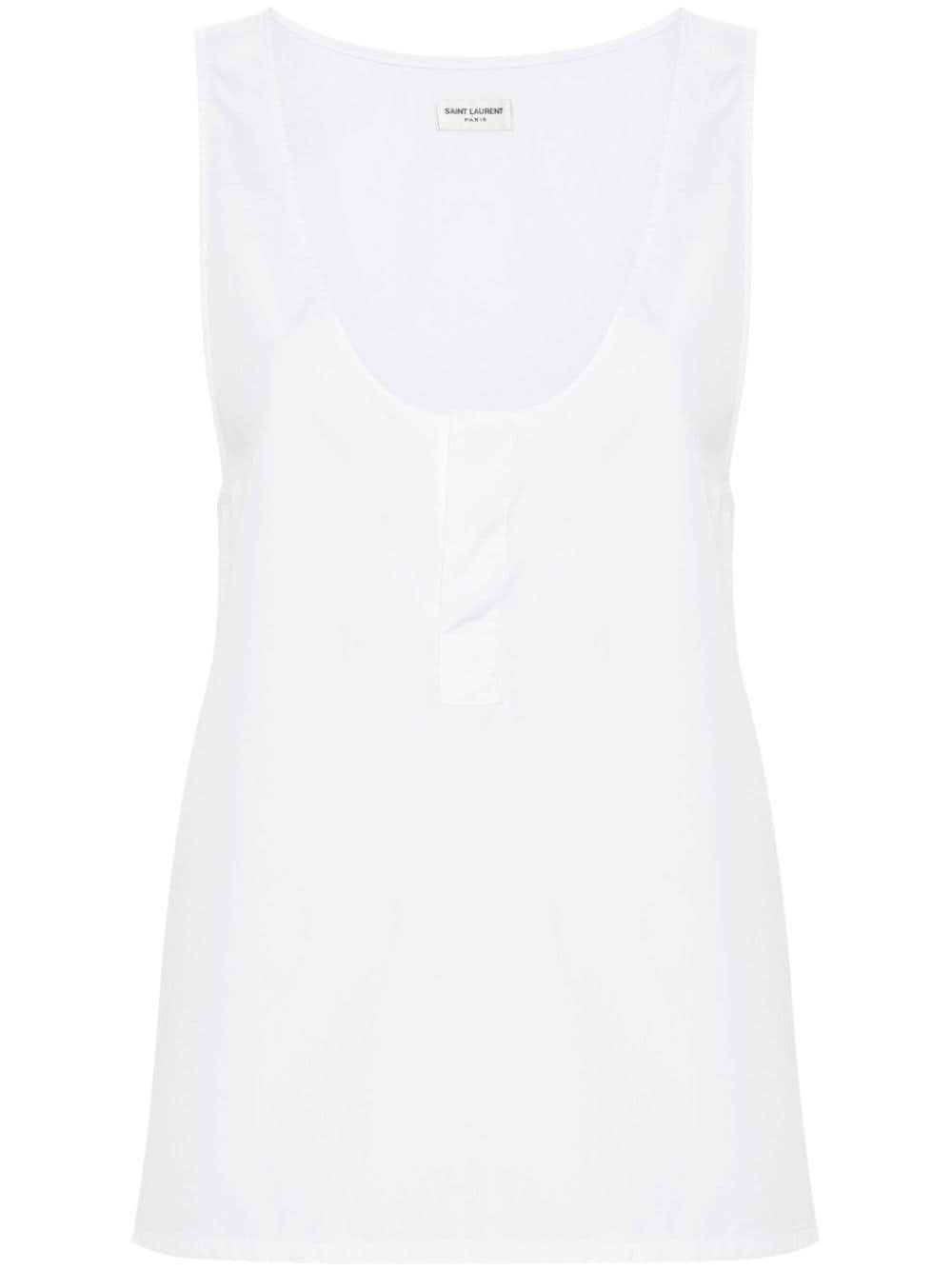 Saint Laurent Paris COTTON POPLIN TOP Size S / US 4 / IT 40 - 1 Thumbnail