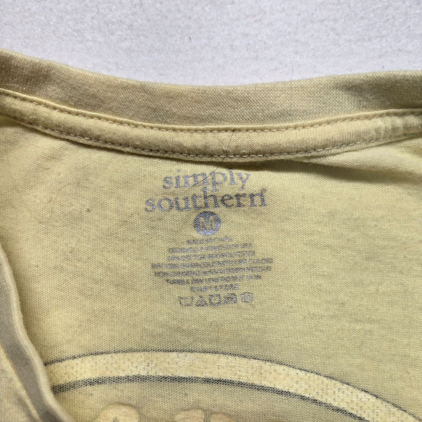 Vintage Genuine Simply Southern Country Raised Small Town Girl Yellow Cotton Tee Shirt Medium Size Size M / US 6-8 / IT 42-44 - 3 Thumbnail
