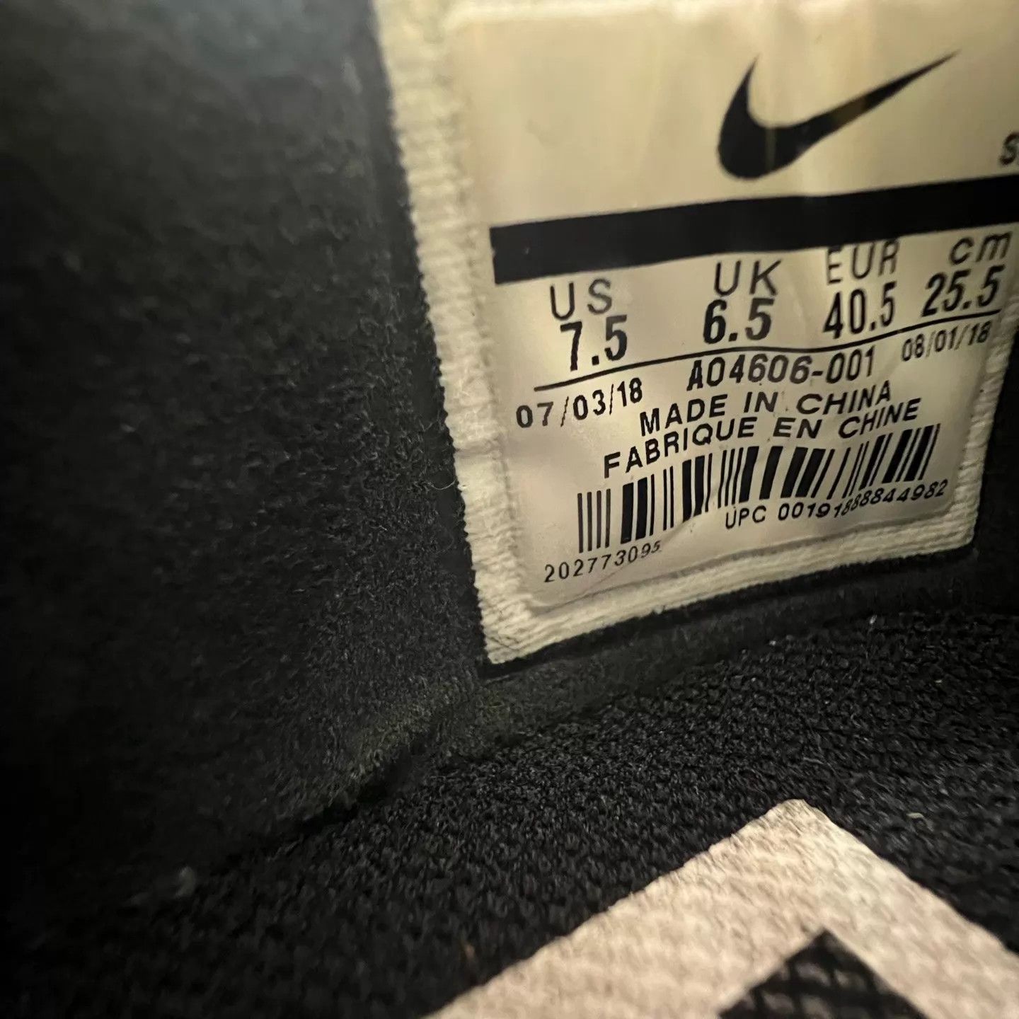 Off-White OW x Nike Air Force 1 Black 40.5 Size US 7.5 / EU 40-41 - 5 Thumbnail