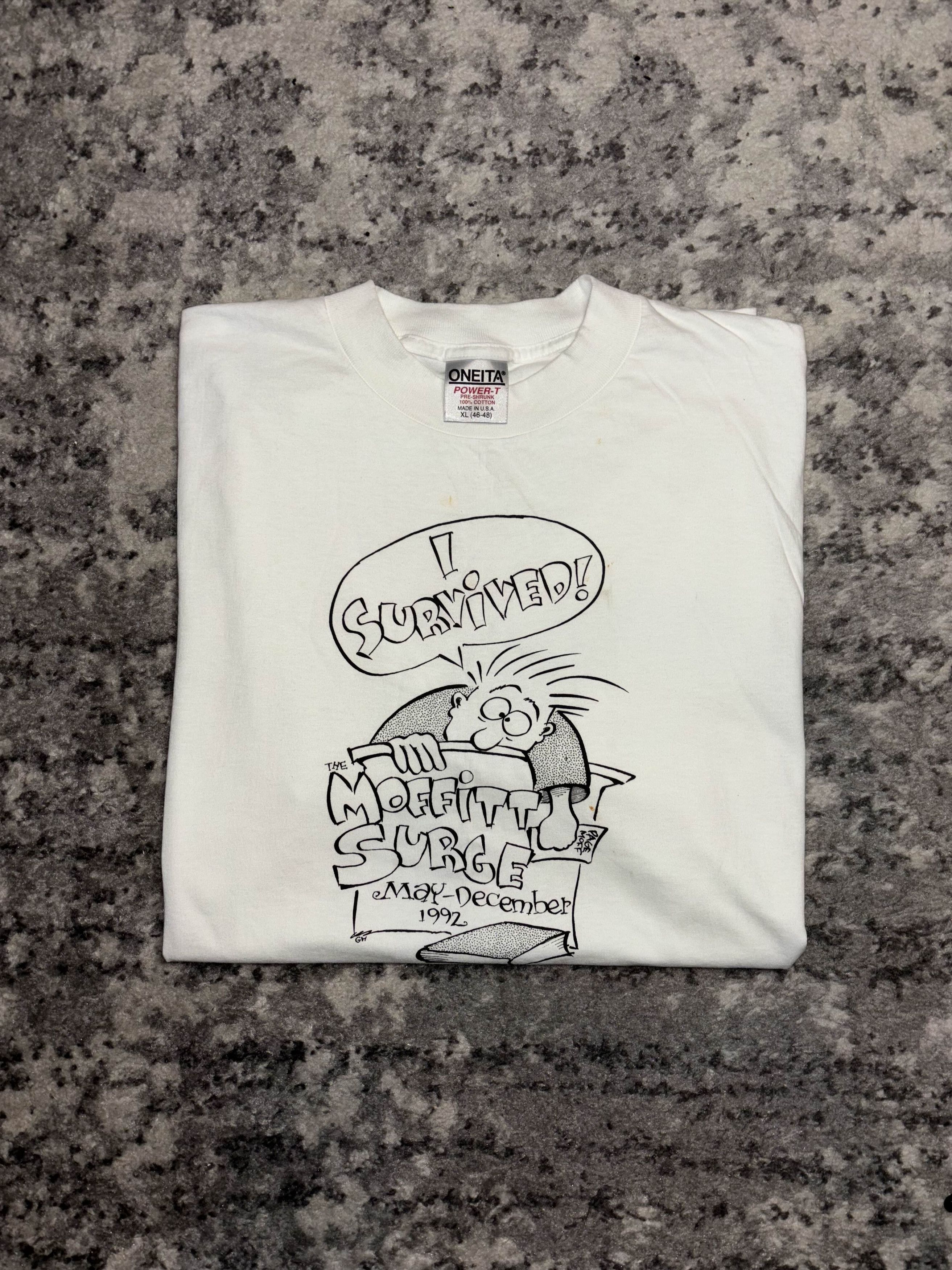 Vintage Vintage 80s/90s I Survived! Shirt Size US XL / EU 56 / 4 - 1 Thumbnail