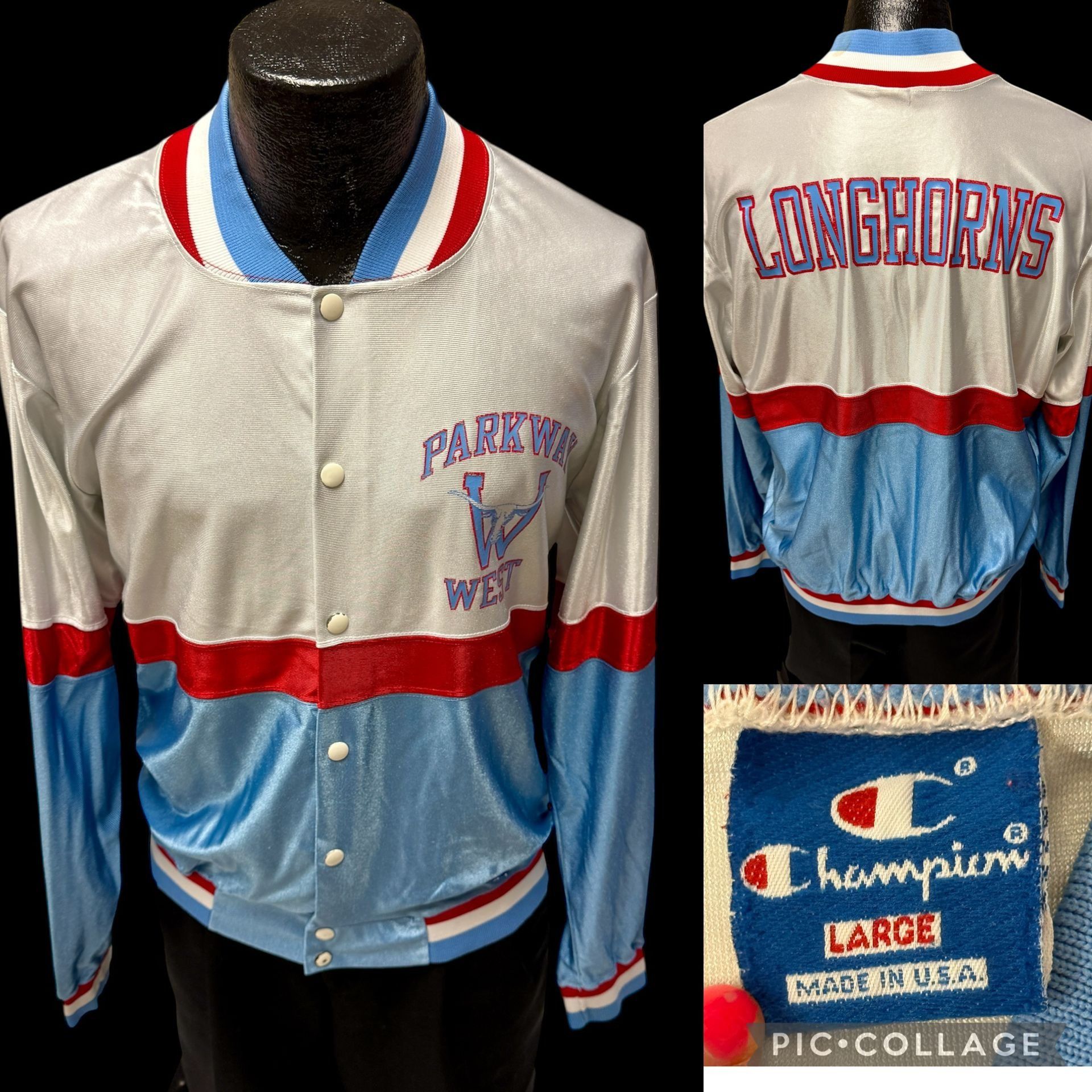 Champion 90's Champion SHINY Parkway West LONGHORNS Coaches Jacket Size US L / EU 52-54 / 3 - 1 Thumbnail