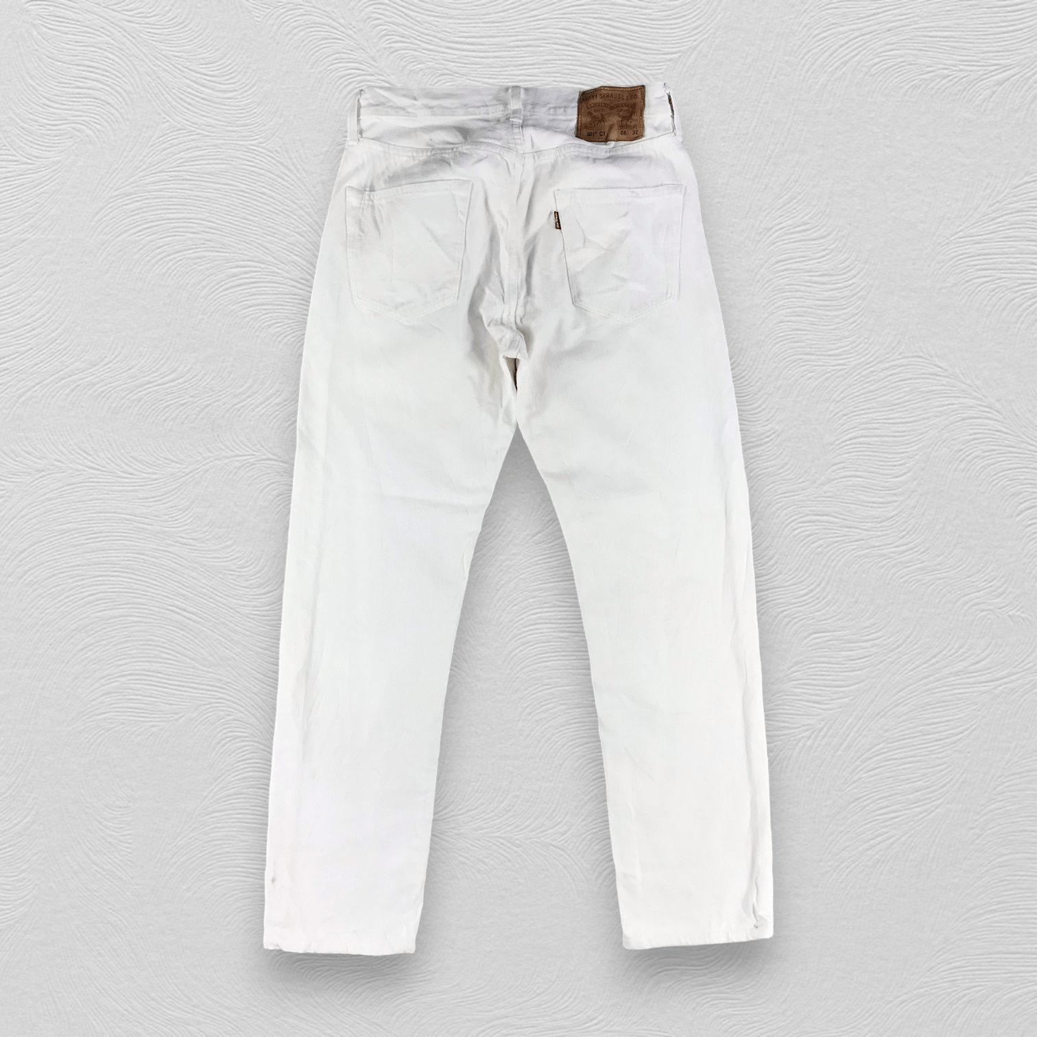 Levi's Levis 501 Jeans Light Wash White Denim KJ1290 Size US 28 / EU 44 - 2 Thumbnail