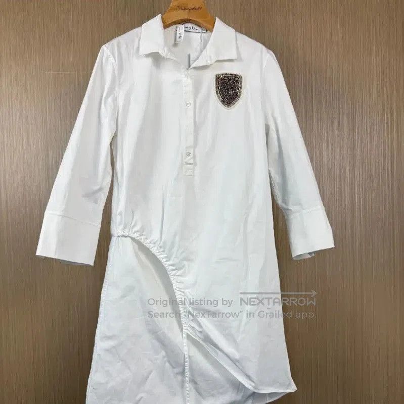 Dior Dior White Cotton Long Sleeve Shirt . Size L / US 10 / IT 46 - 1 Thumbnail