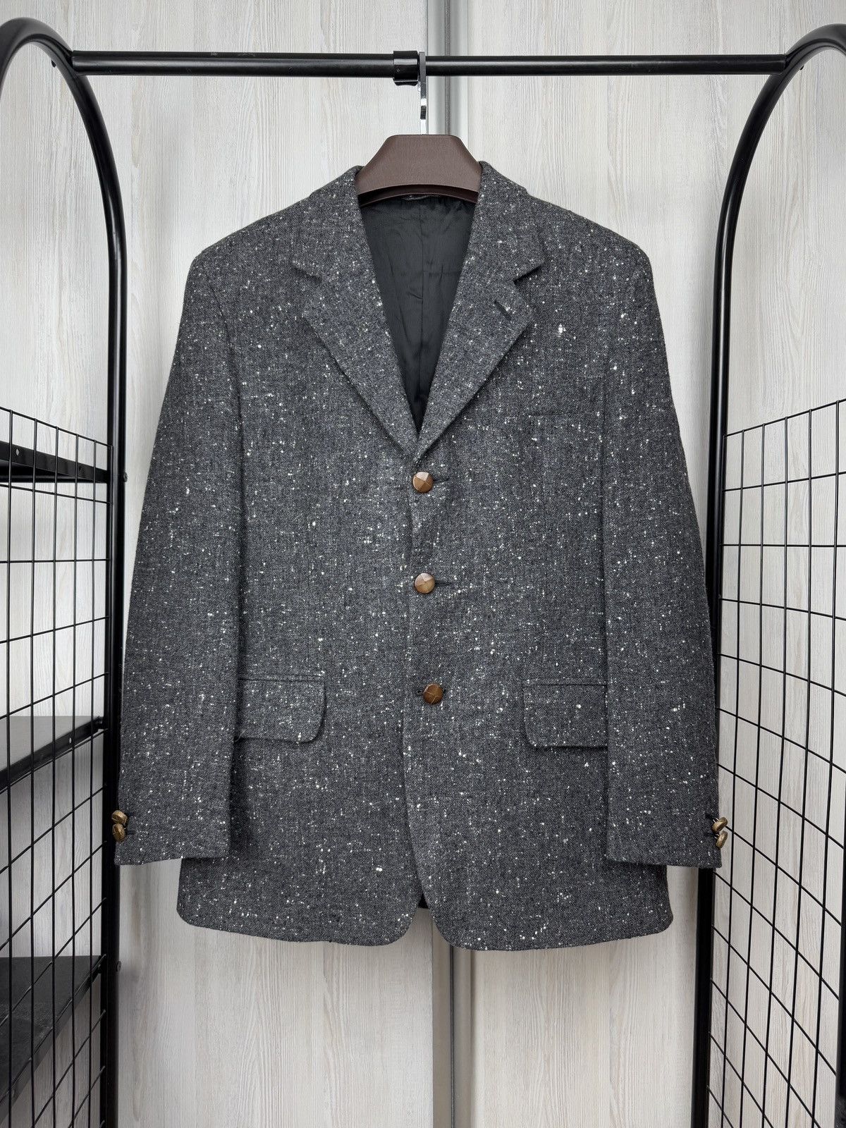 Yves Saint Laurent Yves Saint Laurent x Lanificio Paoletti wool tweed blazer 52 Size 42R - 1 Thumbnail