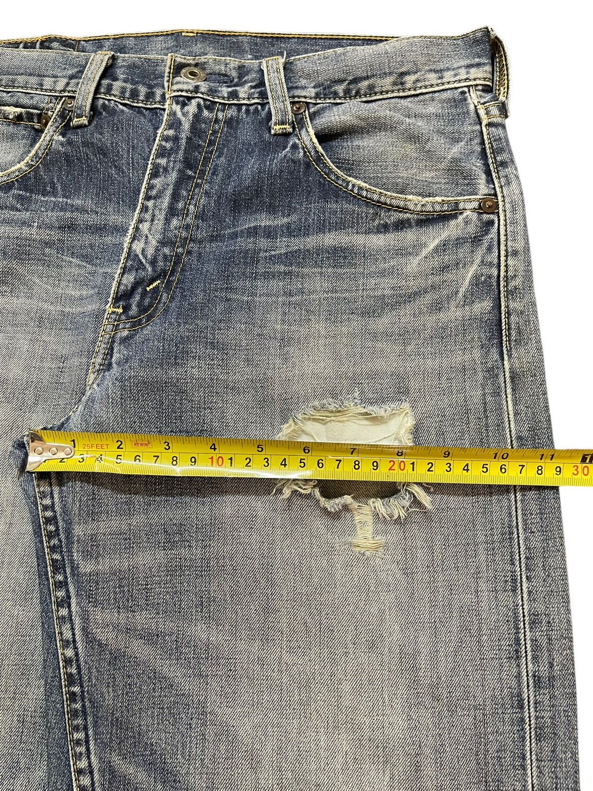 Levi's Vintage 90s Levis 503 Blue Faded Wash Distressed Baggy Jeans Size US 31 - 15 Thumbnail