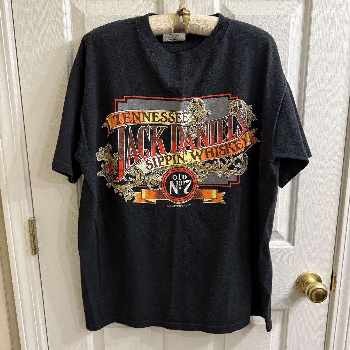 Other Vintage Jack Daniels Shirt Mens XL Black Logo 80s Size US XL / EU 56 / 4 - 1 Thumbnail