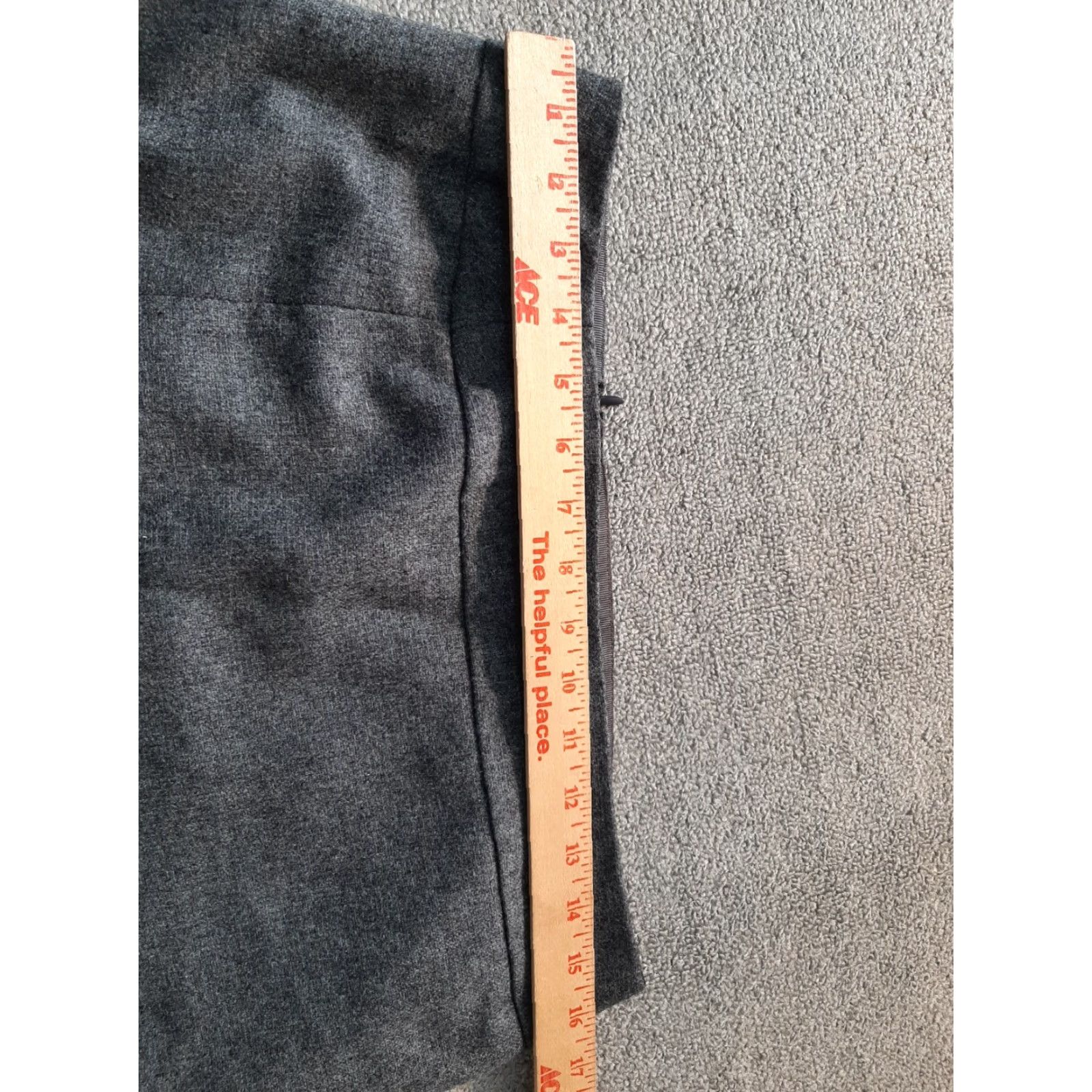Vintage DALIA Collection Womens Skirt Size 6 Wool Laine Polyester Lined Slit Black Pencil Short Wool Skirt Womens Size 28" / US 6 / IT 42 - 3 Thumbnail
