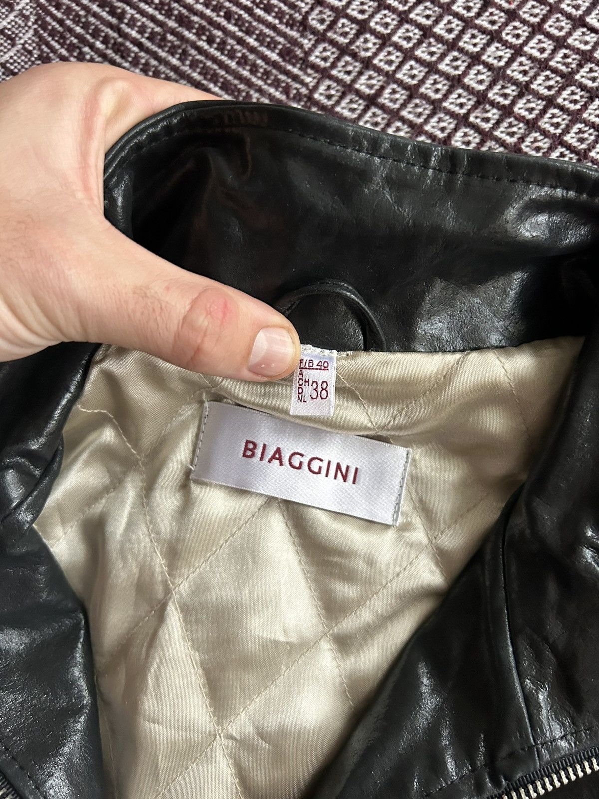 Leather Vintage BIAGGINI Leather Jacket Women Avantgarde Style Sz 38 Size XS / US 0-2 / IT 36-38 - 9 Thumbnail