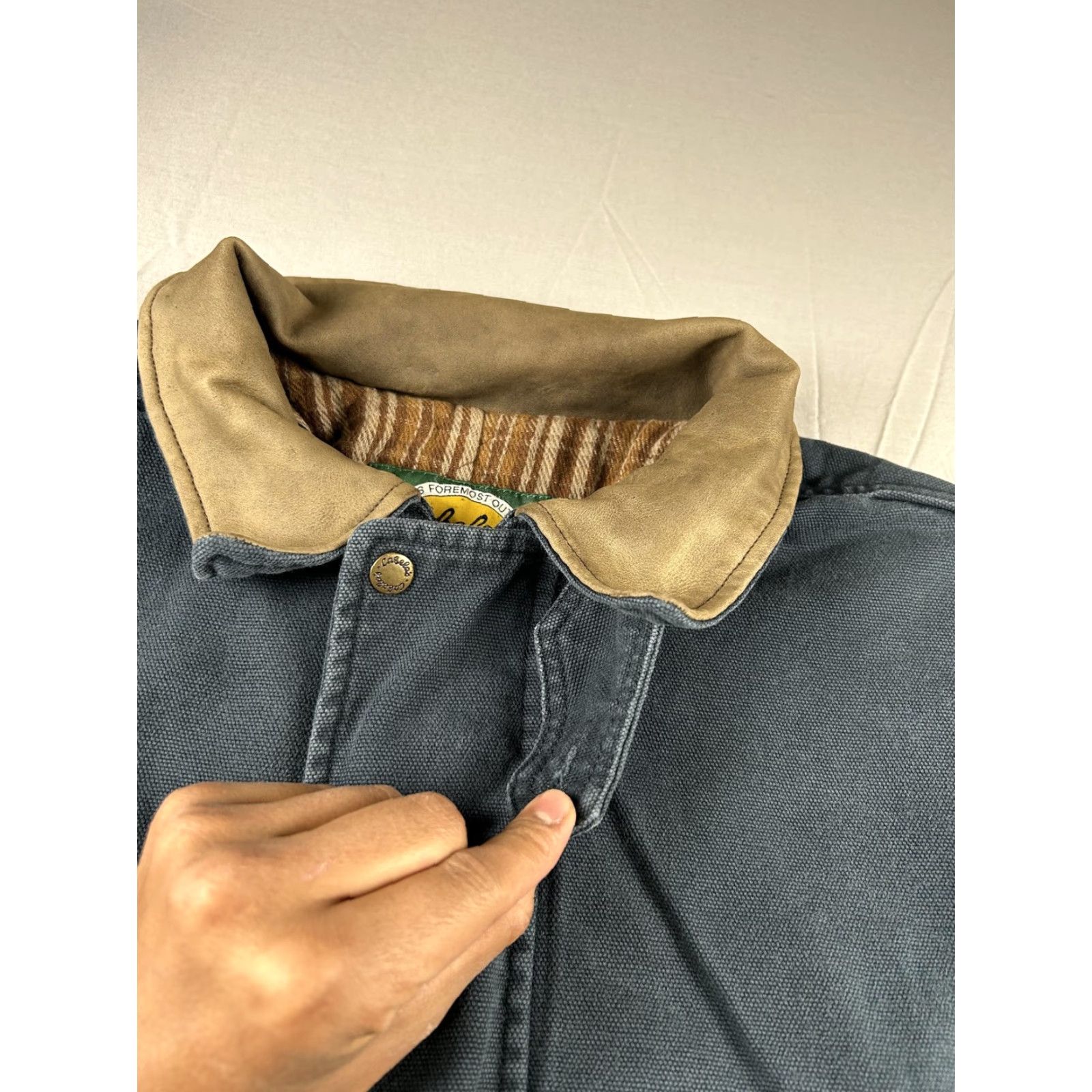 Vintage Cabela's Coat Mens Large Blue Canvas Insulated Parka Hunting Outdoor Chore Barn Size US L / EU 52-54 / 3 - 4 Thumbnail